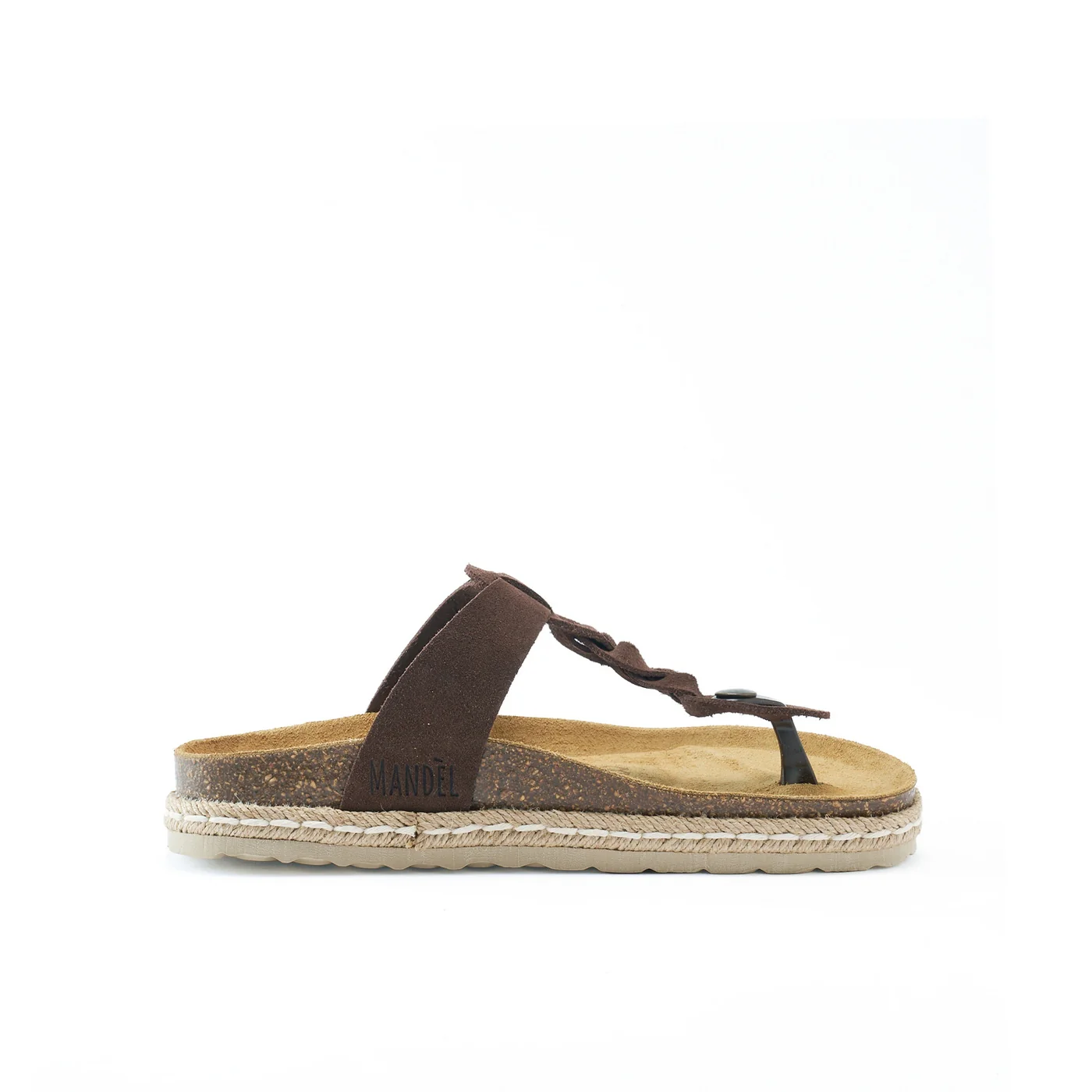 Tongs Sandales Luna Suede Dark Brown - Femme - Image 4