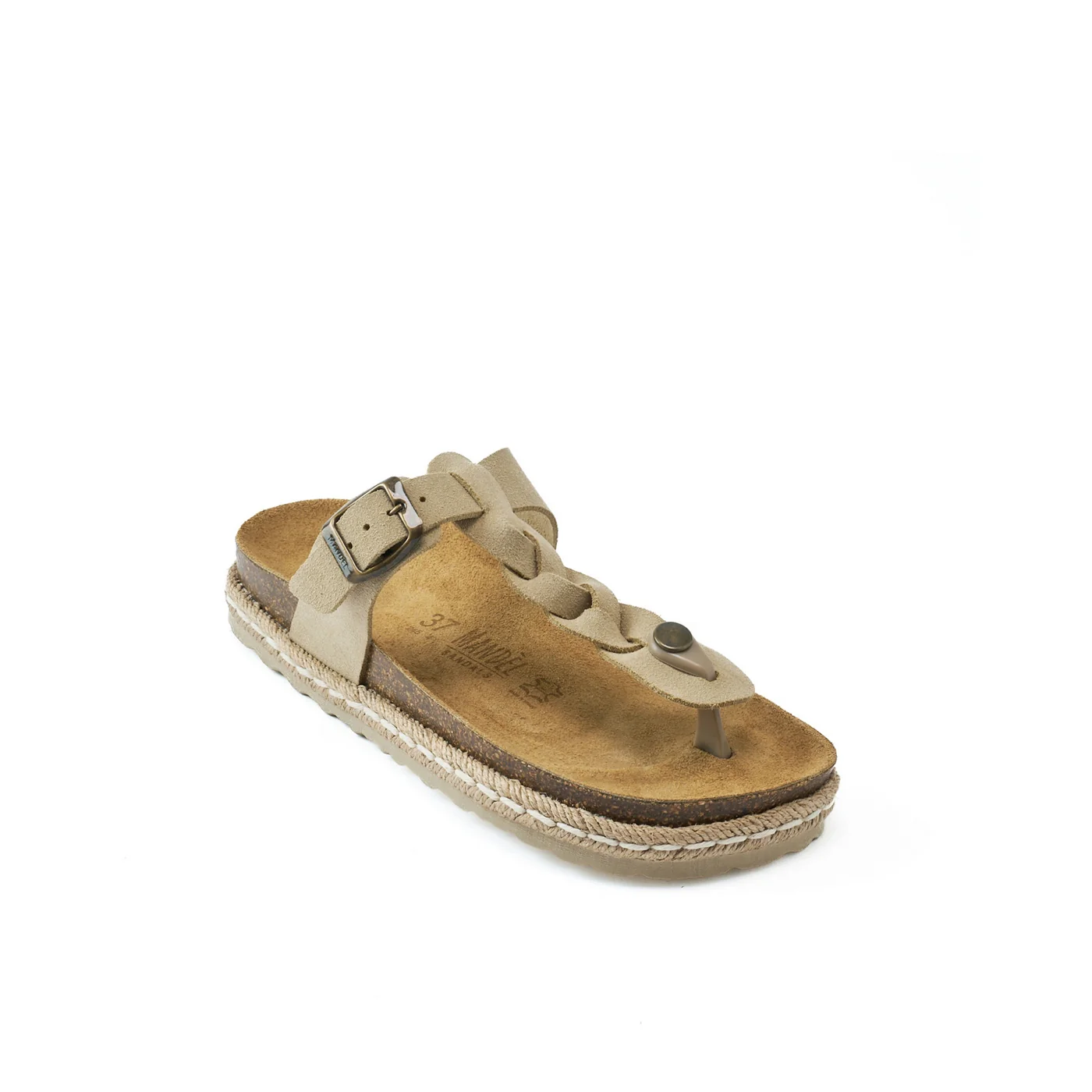 Tongs Sandales Luna Suede Beige - Femme - Image 2