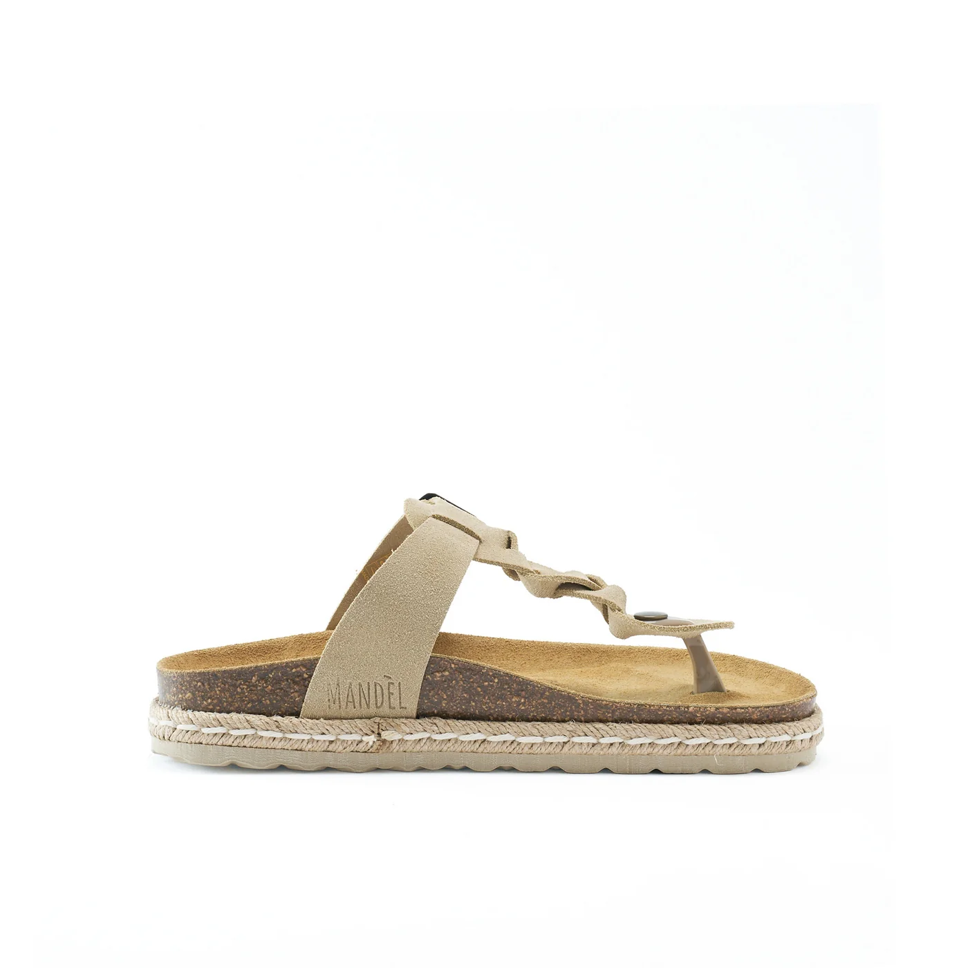 Tongs Sandales Luna Suede Beige - Femme - Image 4