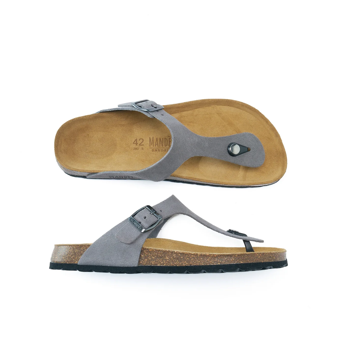 Tongs David Suede Grey - Homme - Image 5