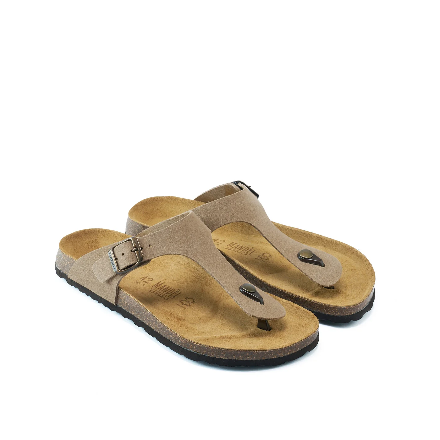 Tongs David Suede Taupe - Homme - Image 3
