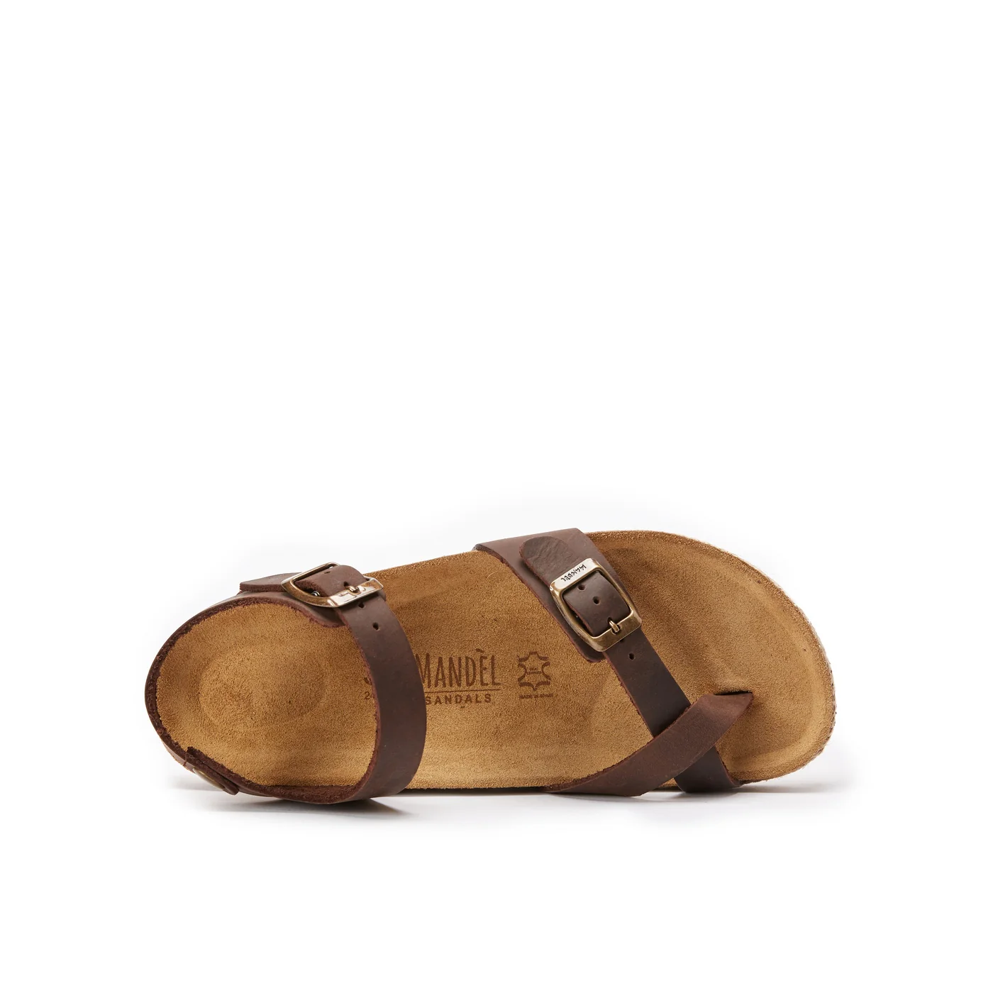 Tongs Elisa Oiled Leather Dark Brown - Femme - Image 5