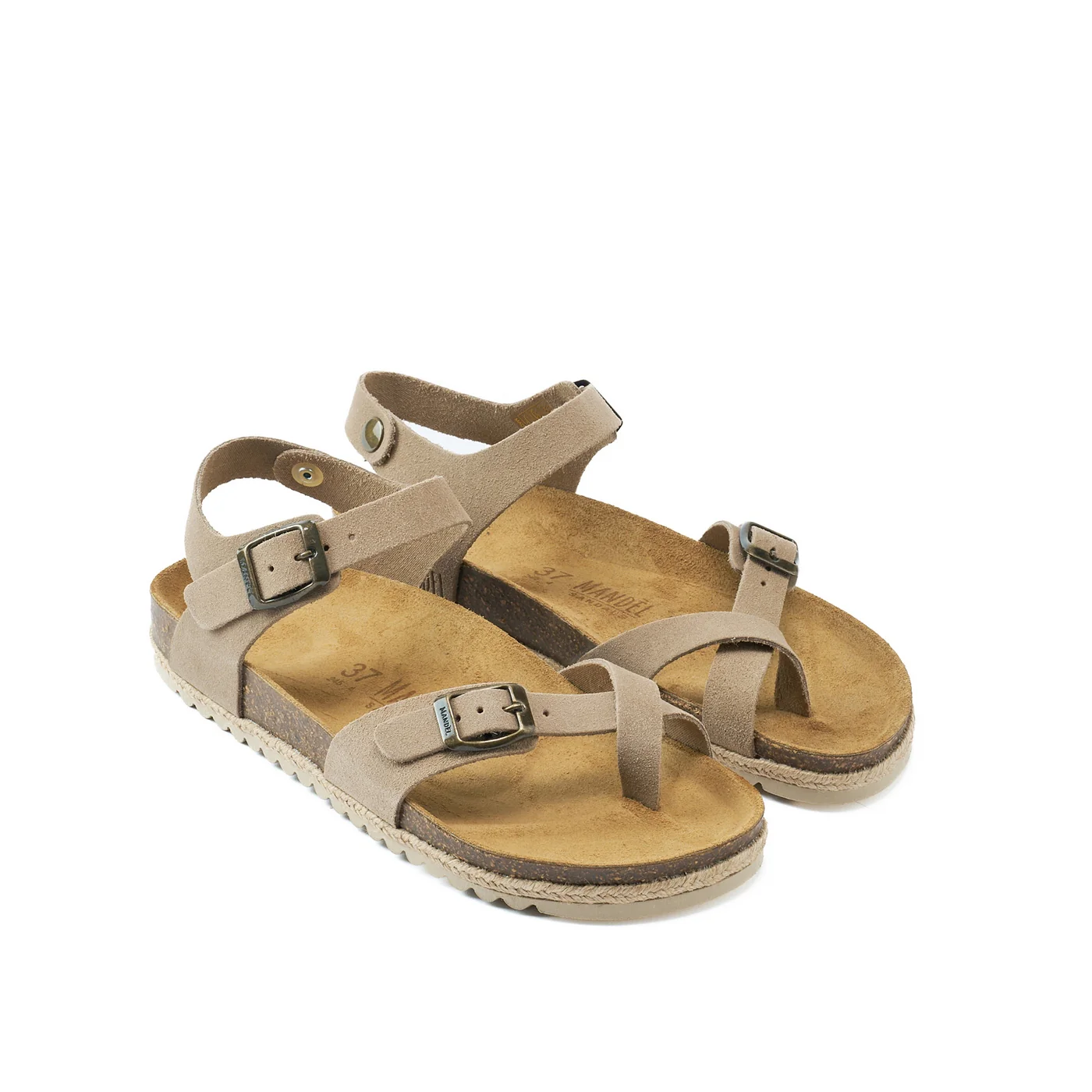 Tongs Elisa Suede Taupe - Femme - Image 3