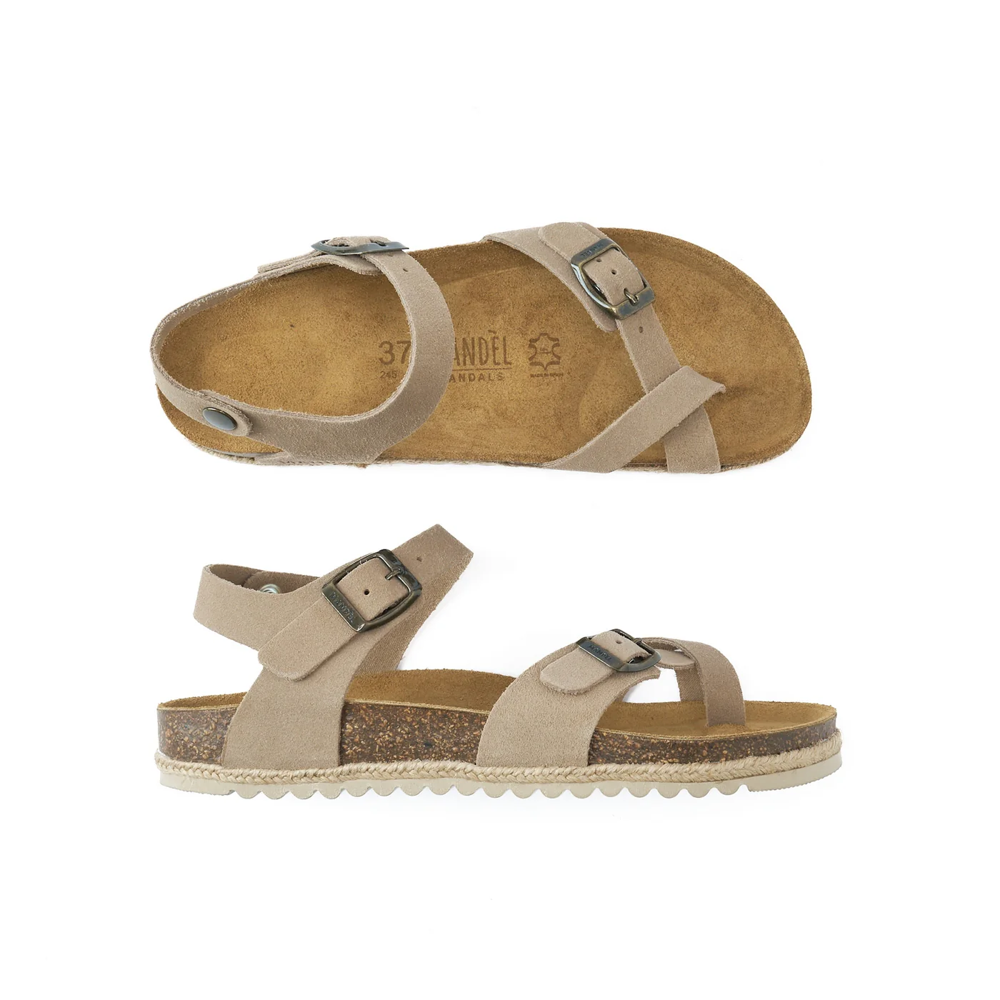 Tongs Elisa Suede Taupe - Femme - Image 5