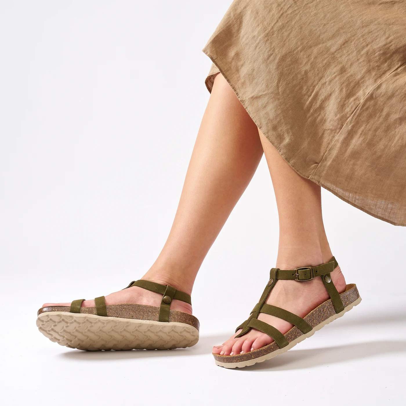 Sandales Nina Suede Moss Green - Femme - Image 6