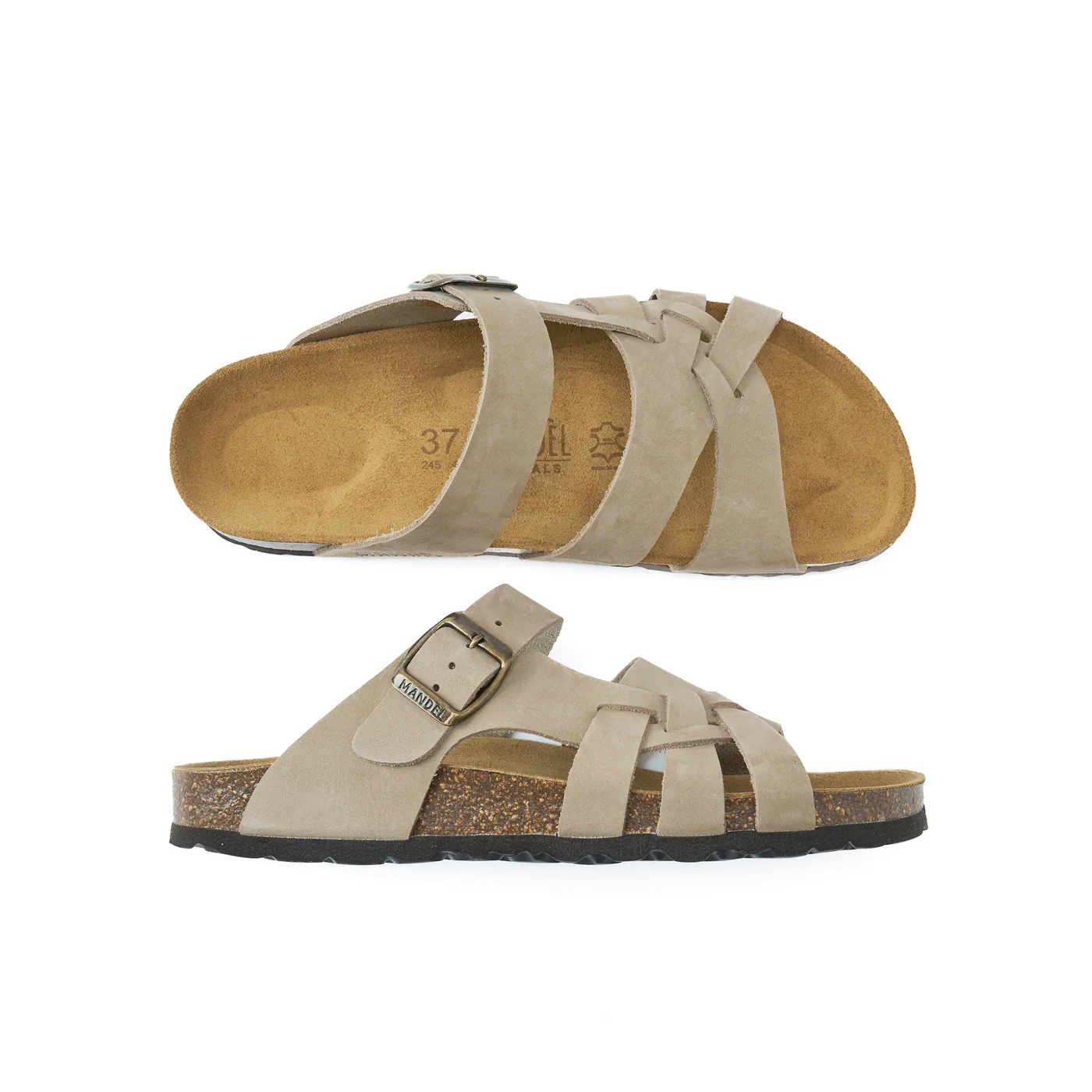 Sandales Alvaro Nubuck Taupe - Femme - Image 5