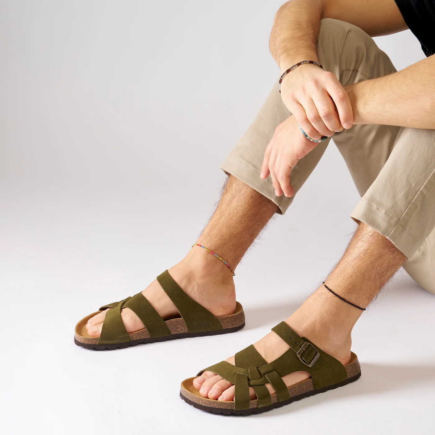 Sandales Alvaro Suede Moss Green - Homme - Image 6