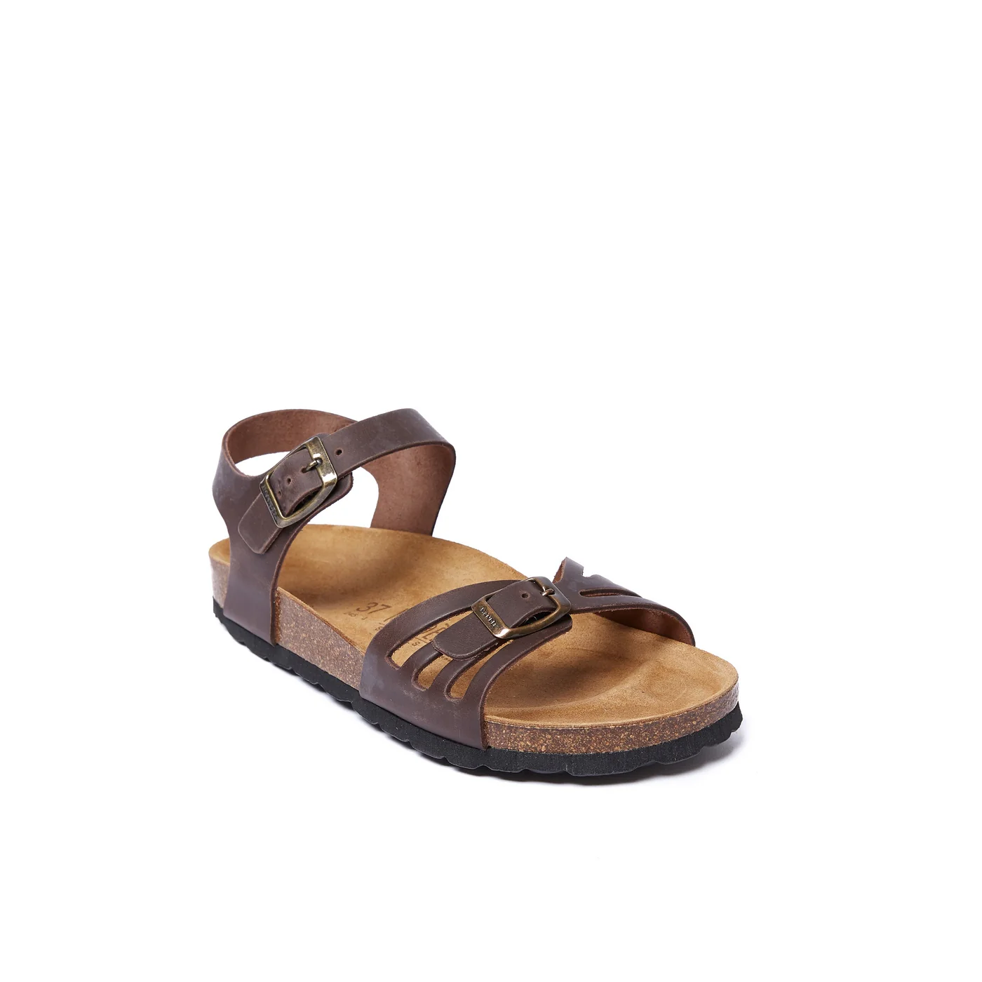 Sandales Neva Oiled Leather Dark Brown - Femme - Image 2
