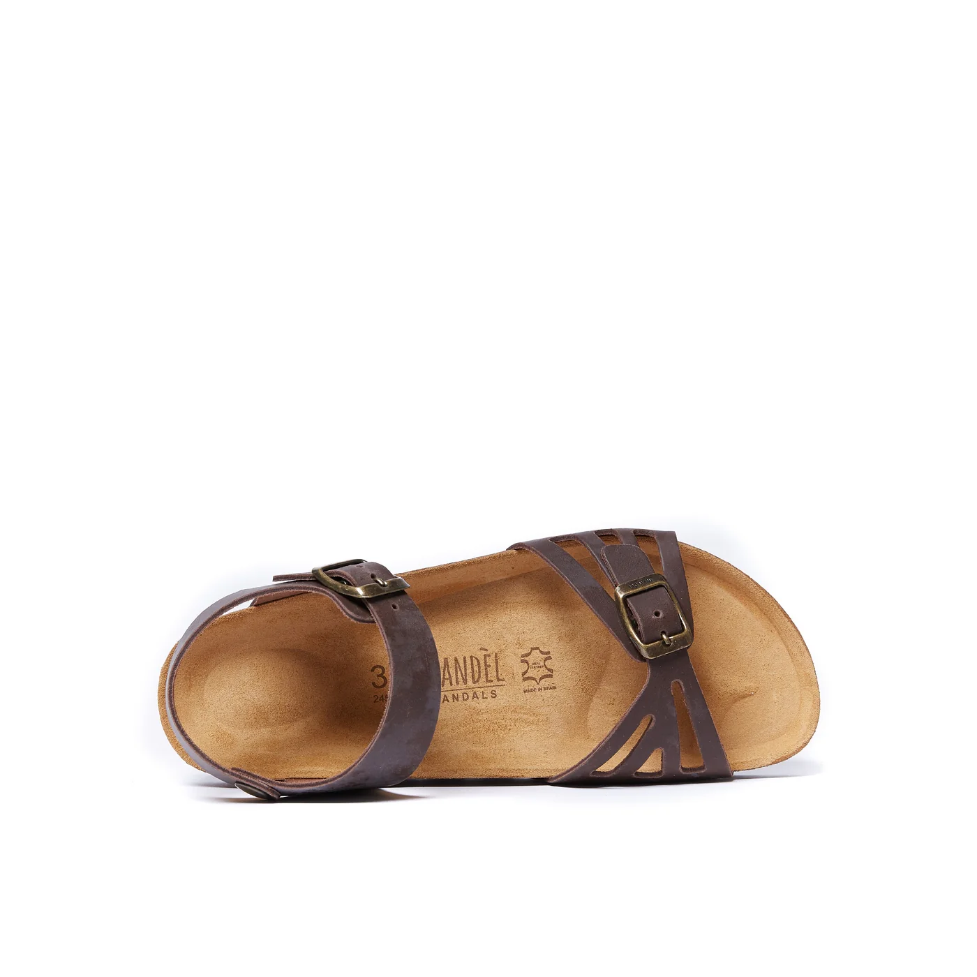 Sandales Neva Oiled Leather Dark Brown - Femme - Image 5