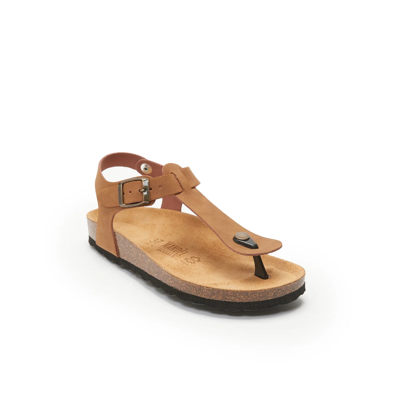 Tongs Leon Cognac Brown - Femme - Image 2