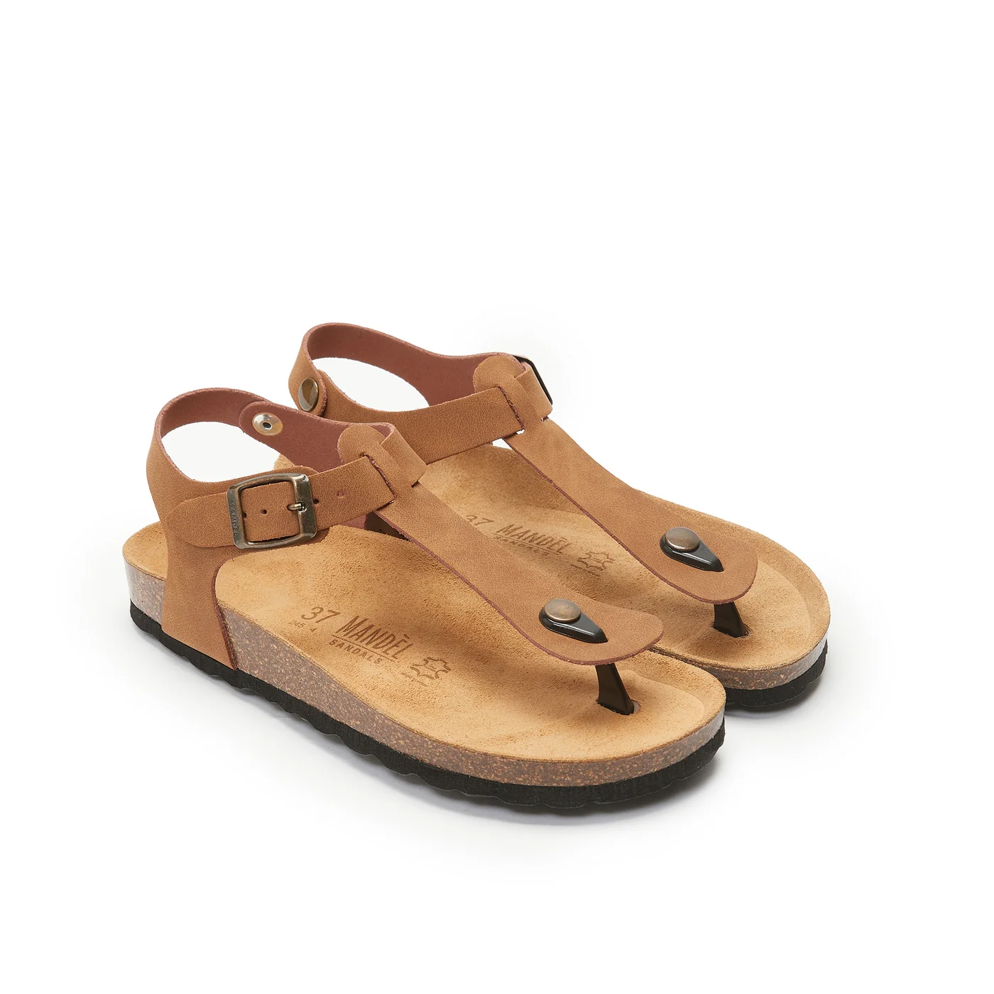 Tongs Leon Cognac Brown - Femme - Image 3