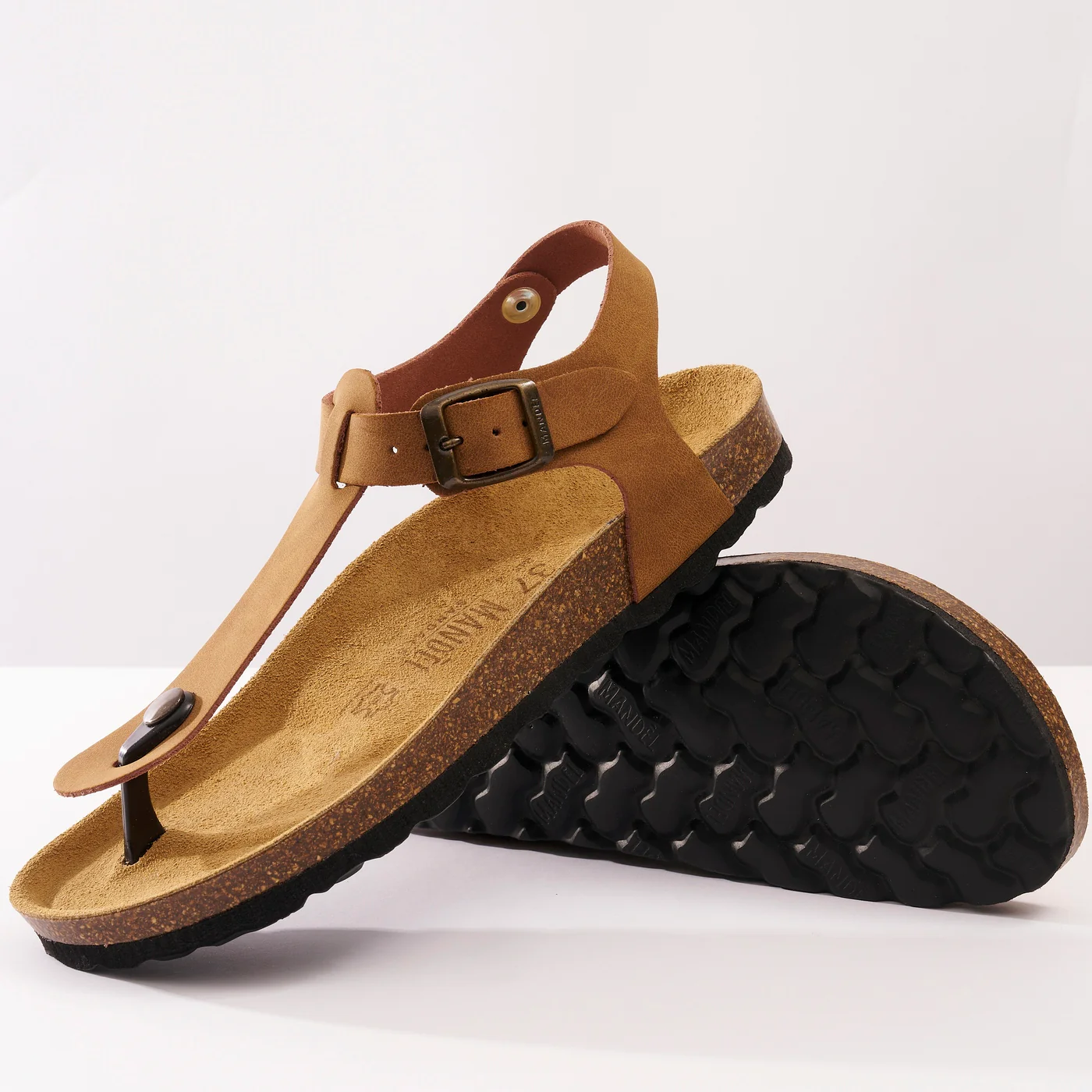 Tongs Leon Cognac Brown - Femme - Image 6