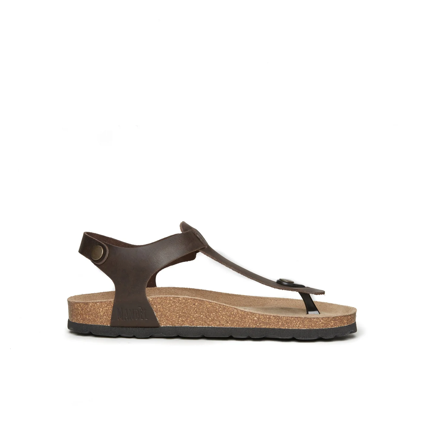 Tongs Leon Oiled Leather Dark Brown - Femme - Image 4