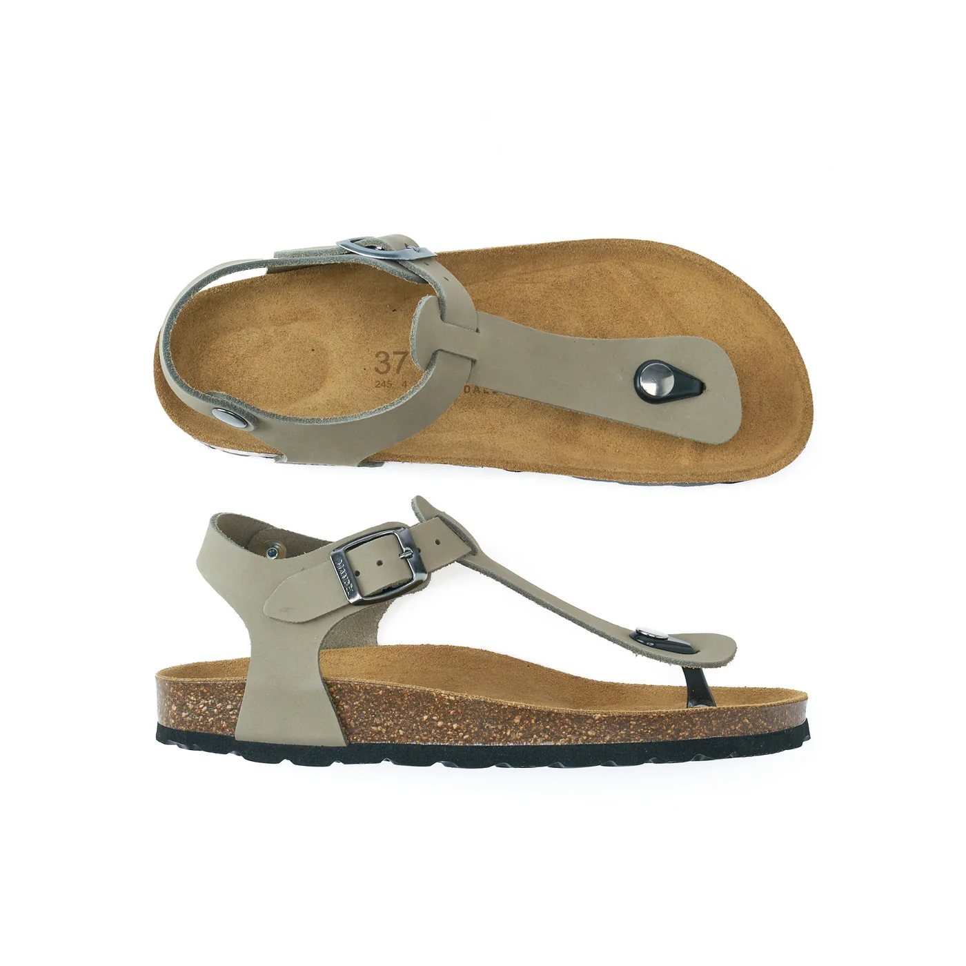 Tongs Leon Nubuck Grey - Femme - Image 5