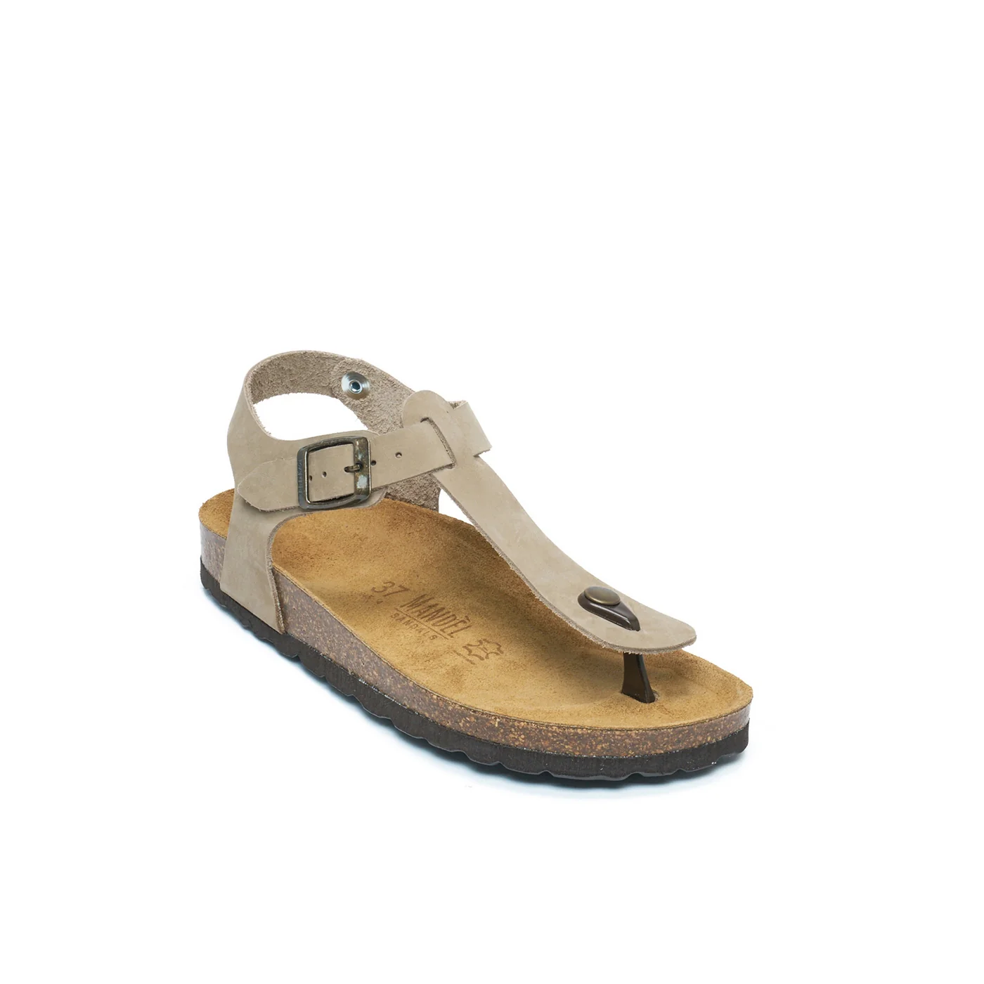 Tongs Leon Nubuck Taupe - Femme - Image 2