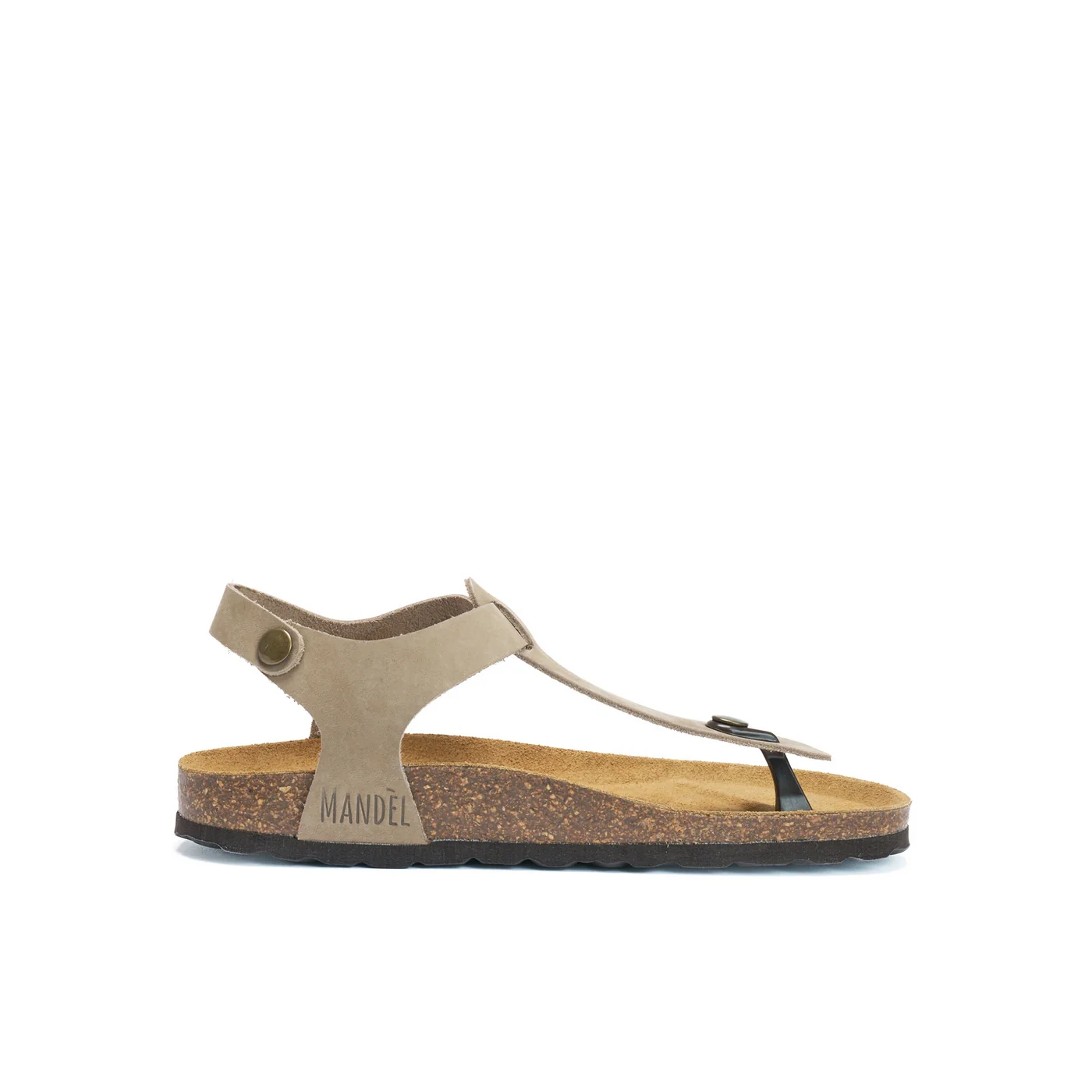 Tongs Leon Nubuck Taupe - Femme - Image 4
