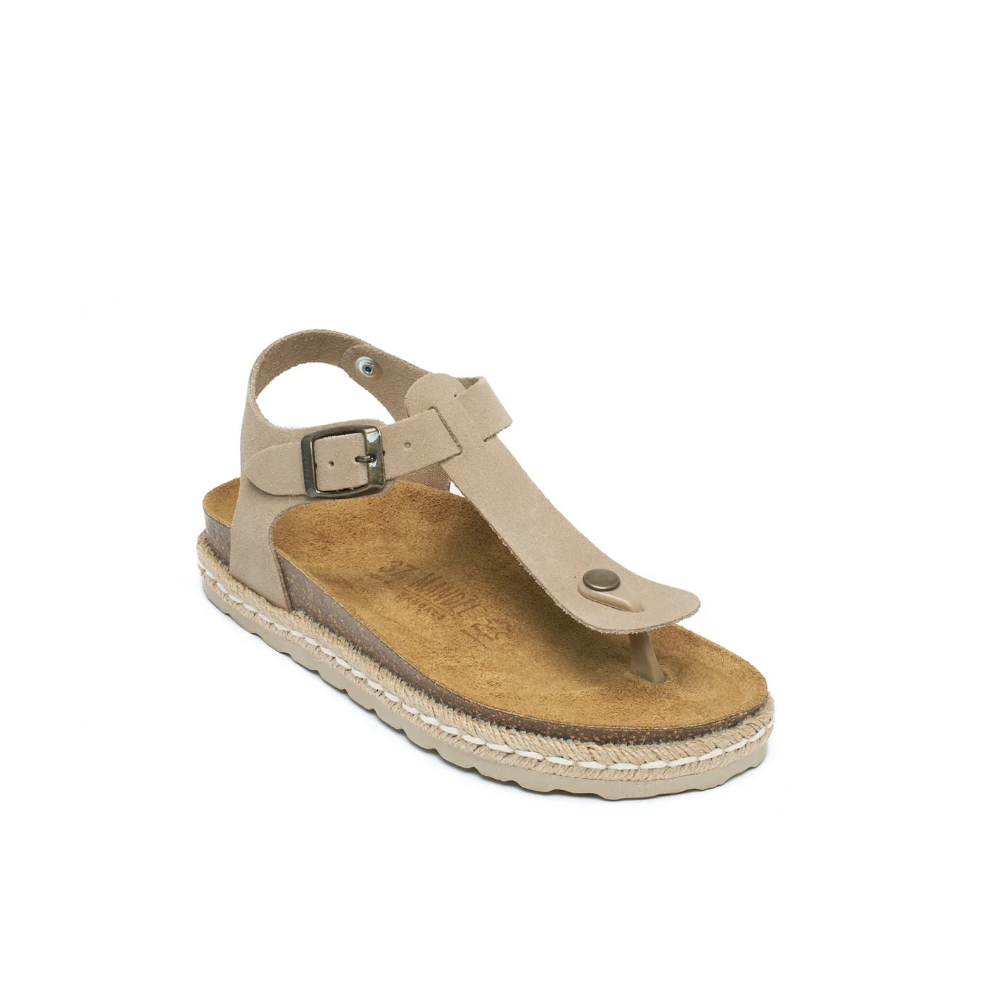 Tongs Leon Suede Taupe - Femme - Image 2