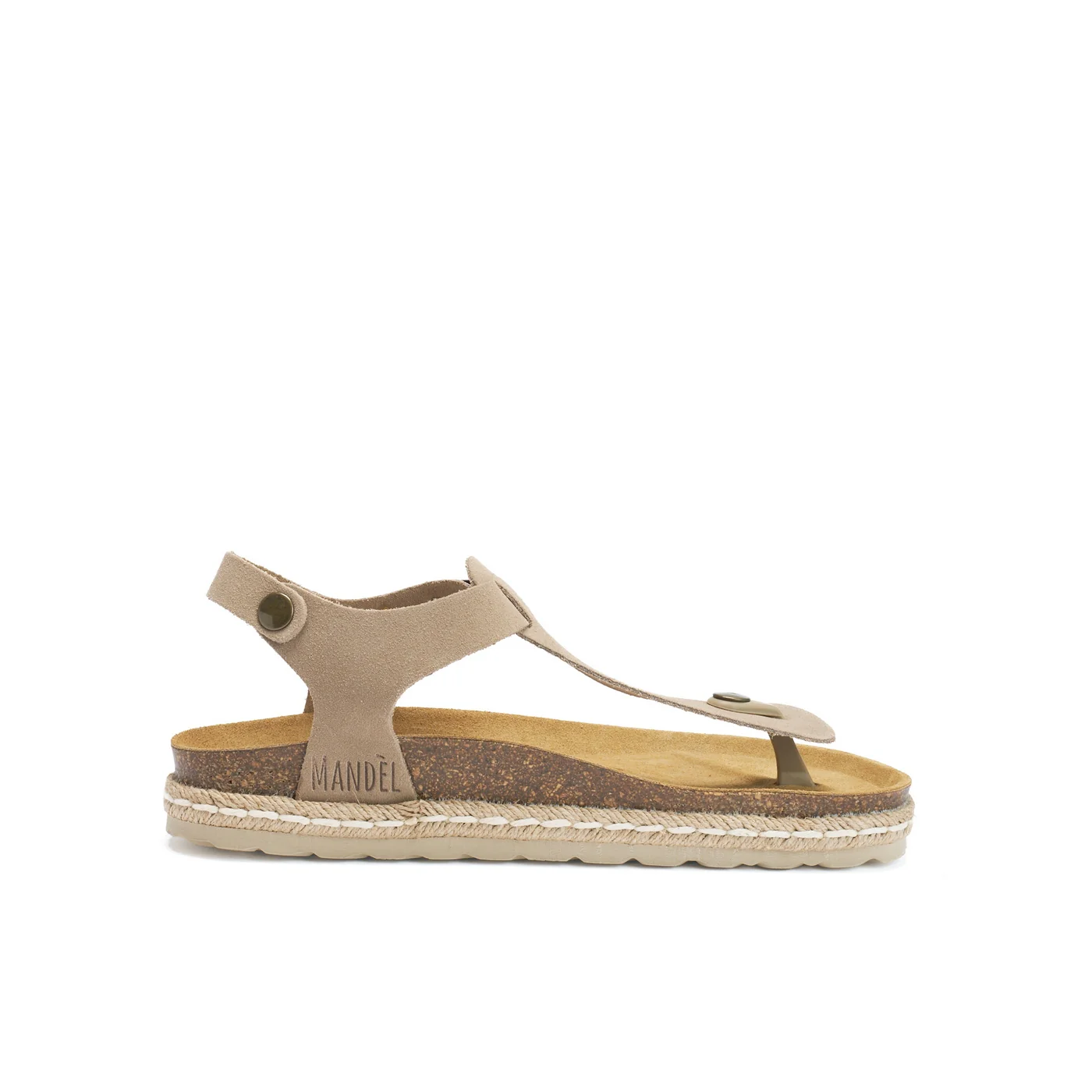 Tongs Leon Suede Taupe - Femme - Image 4