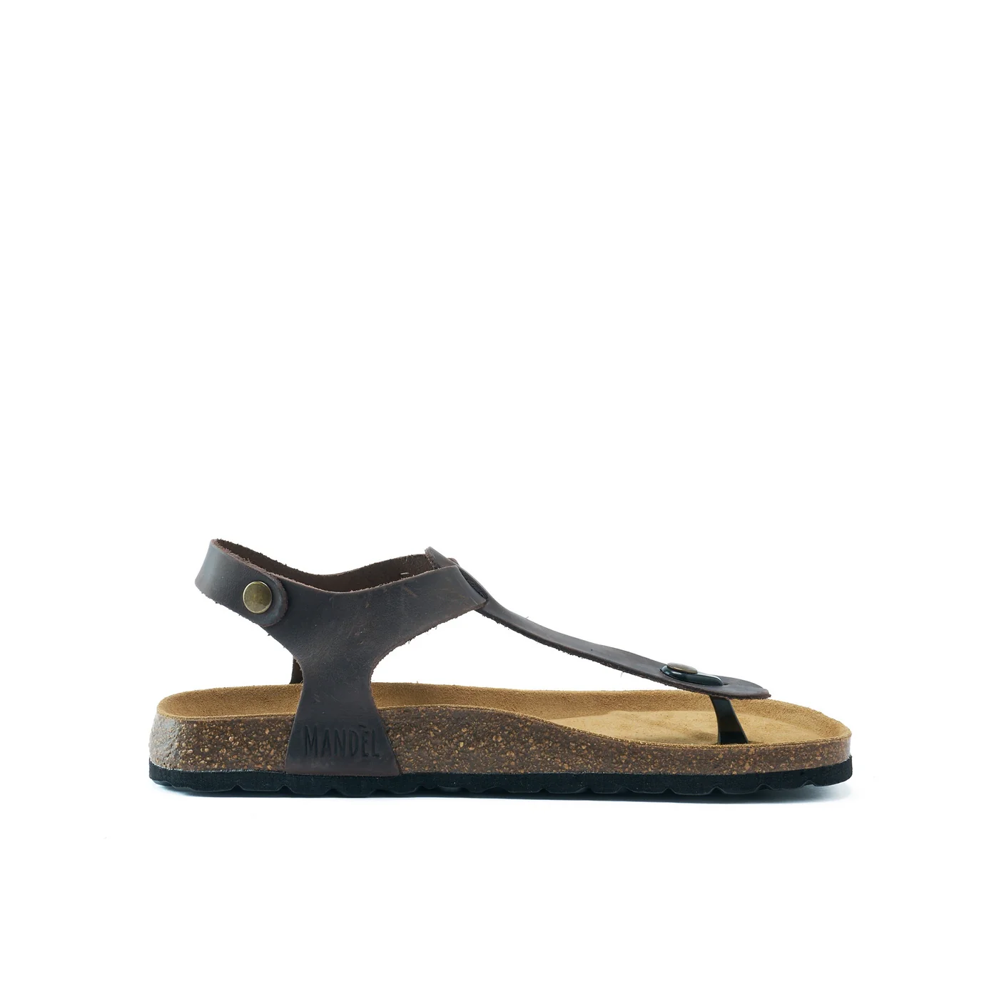 Tongs Leon Oiled Leather Dark Brown - Homme - Image 4