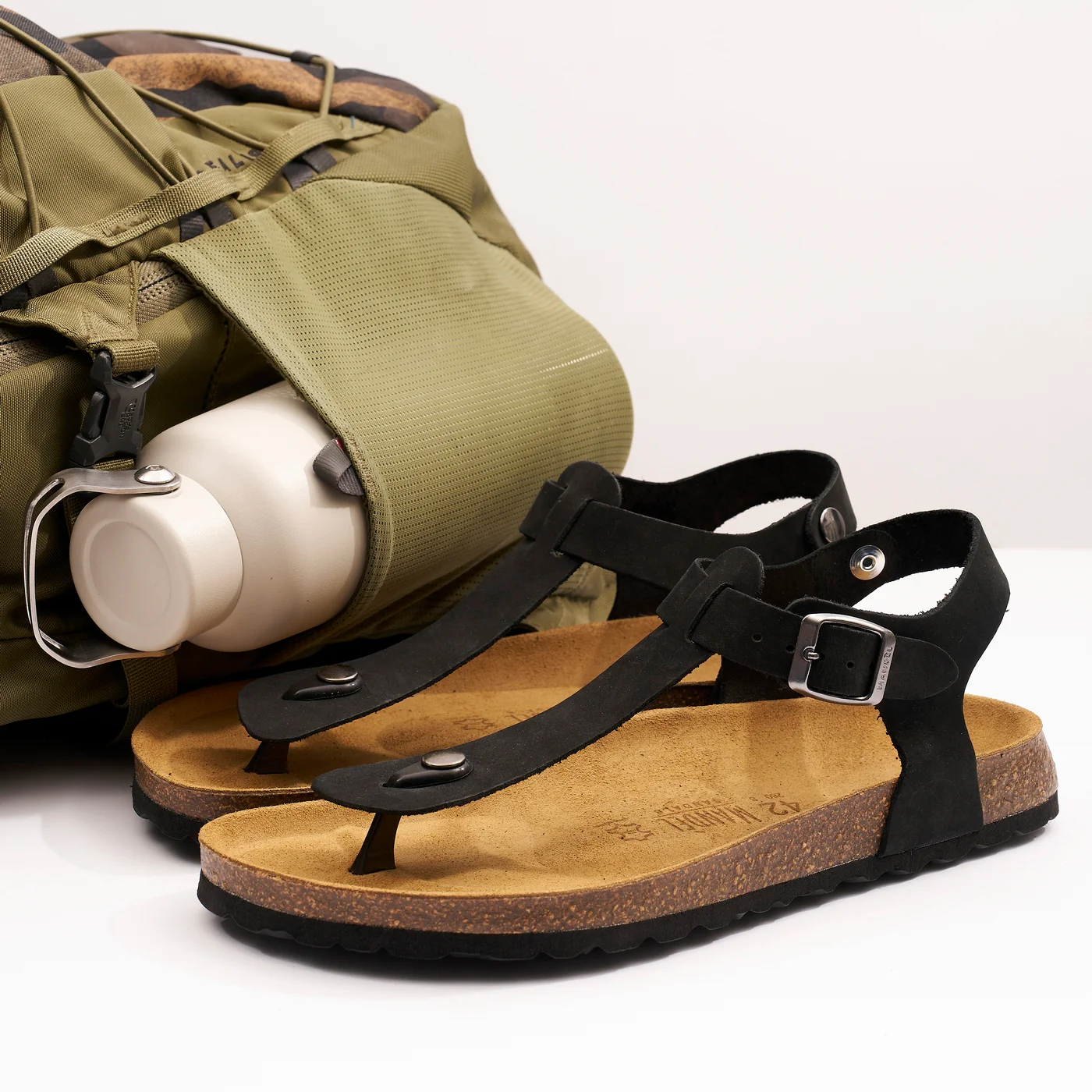 Tongs Leon Nubuck Black - Homme - Image 6