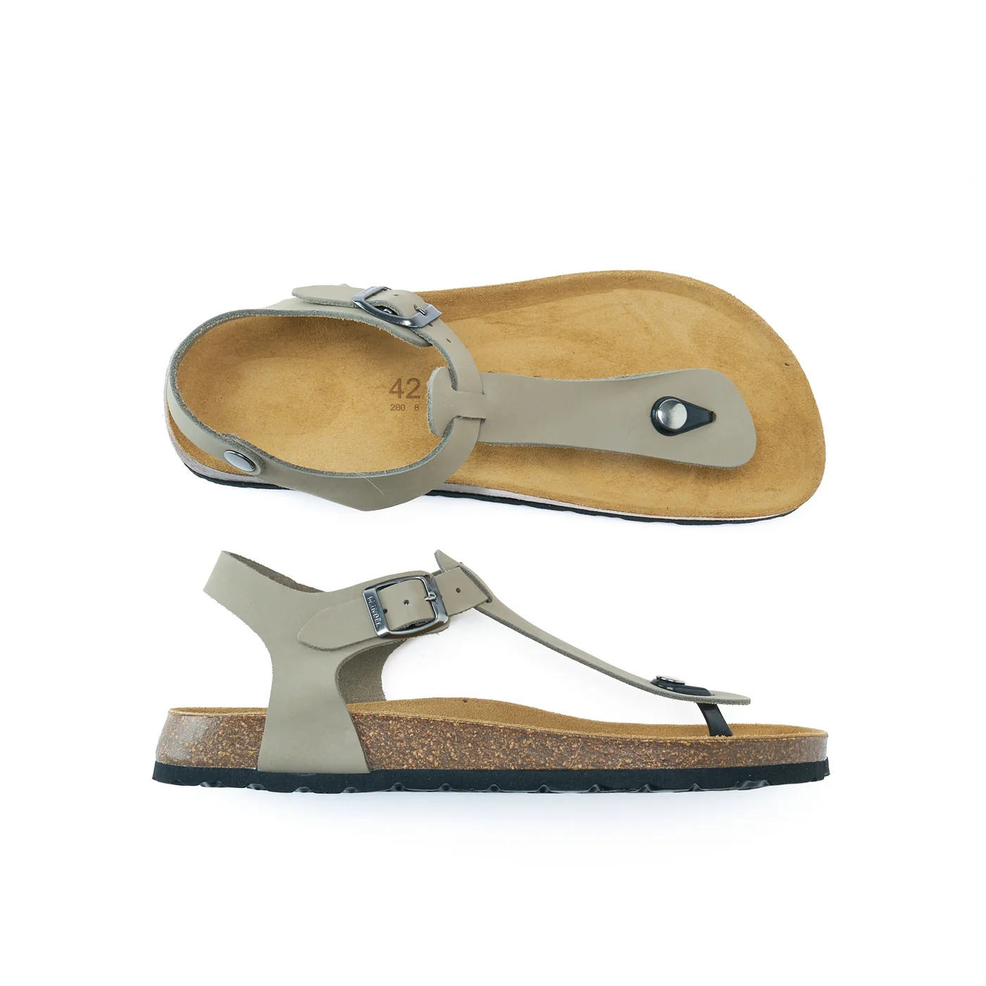 Tongs Leon Nubuck Grey - Homme - Image 5