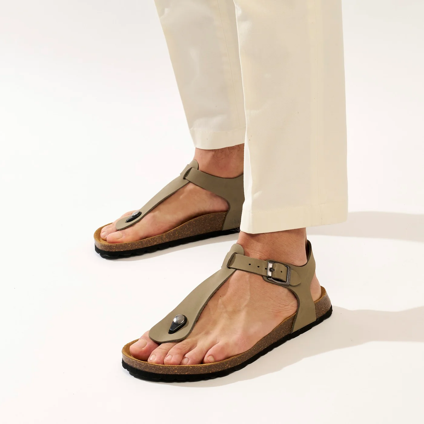 Tongs Leon Nubuck Grey - Homme - Image 6