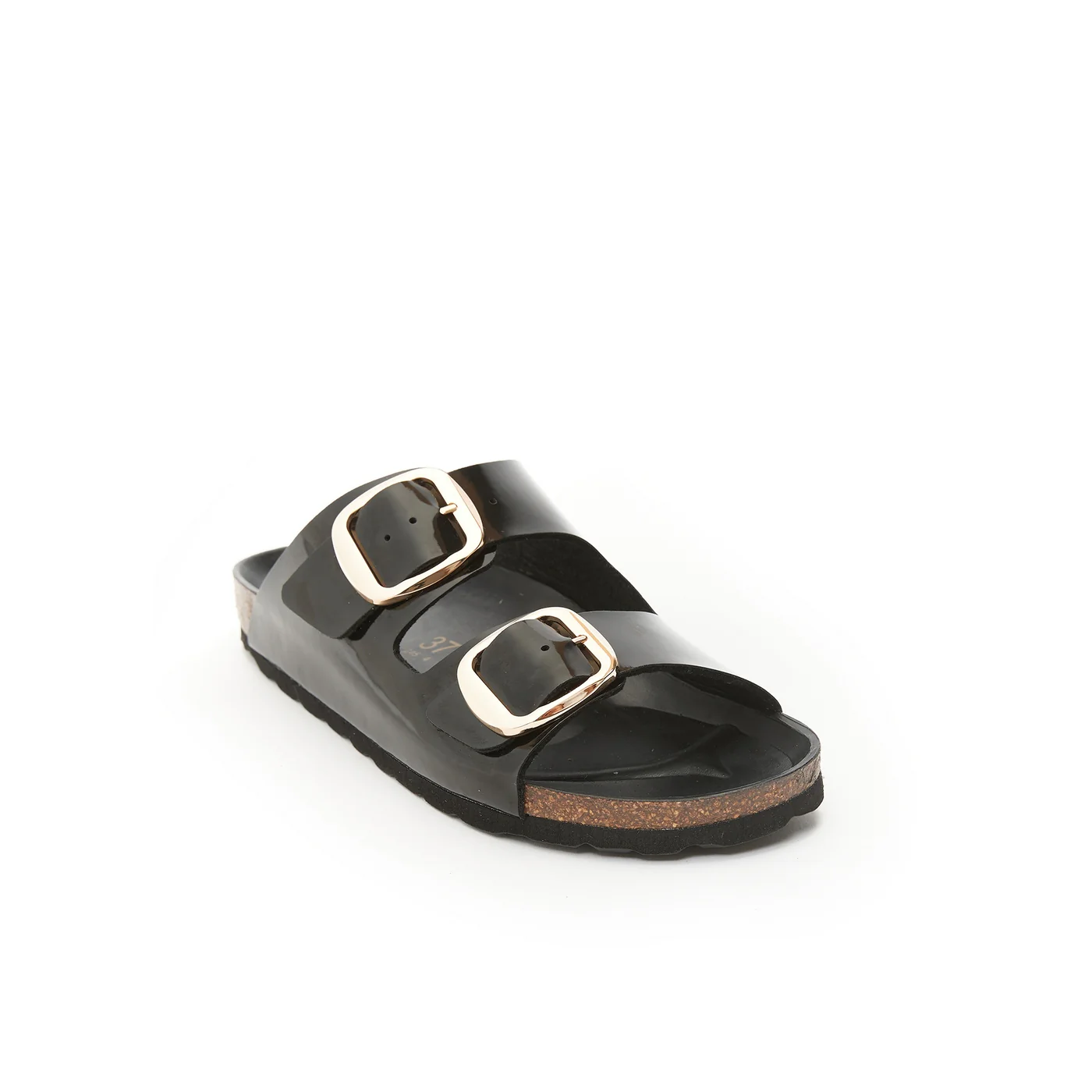 Sandales Alberto Big Buckle Patent Black - Femme - Image 2