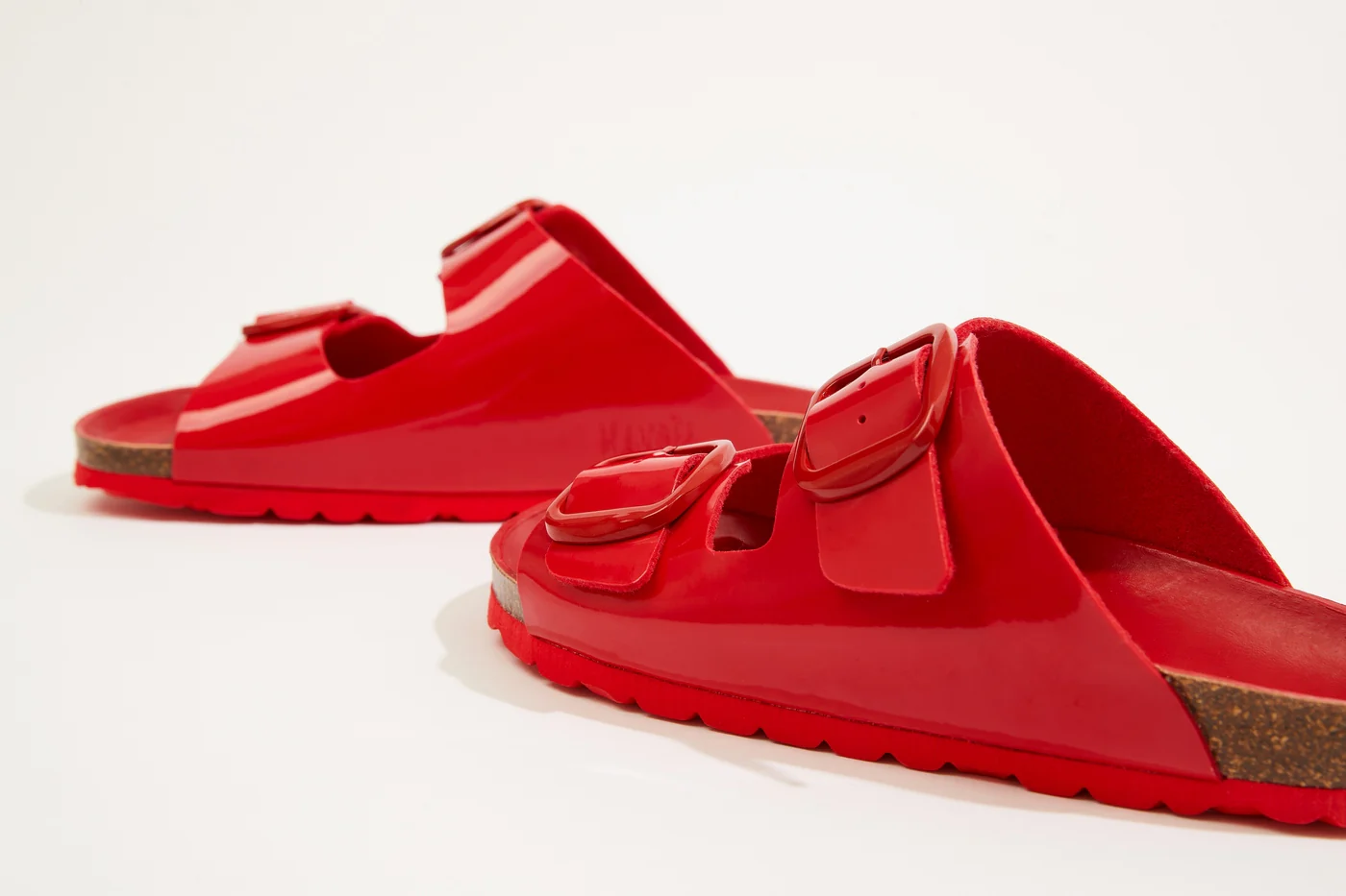 Sandales Alberto Big Buckle Patent Red - Femme - Image 6
