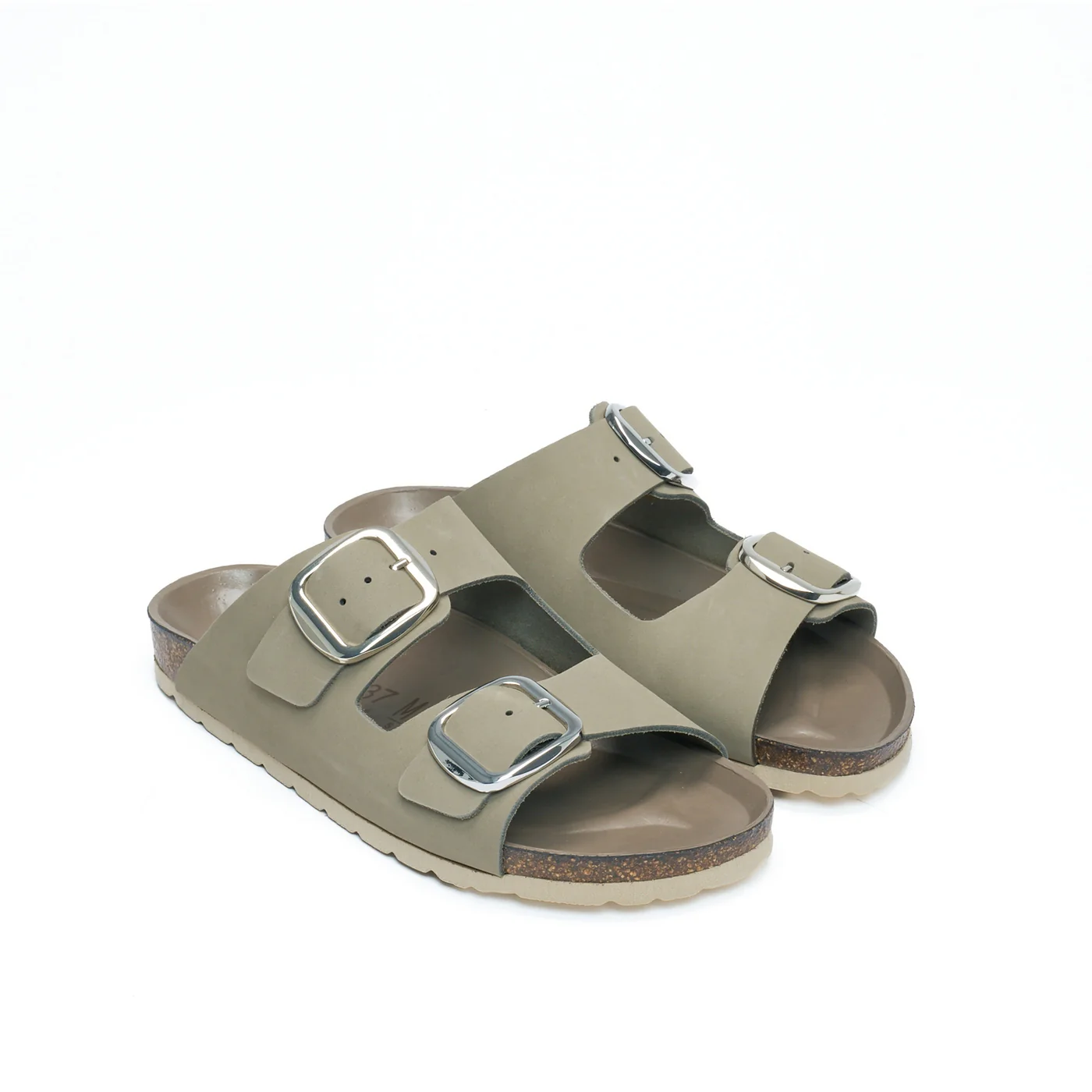 Sandales Alberto Big Buckle Nubuck Grey - Femme - Image 3