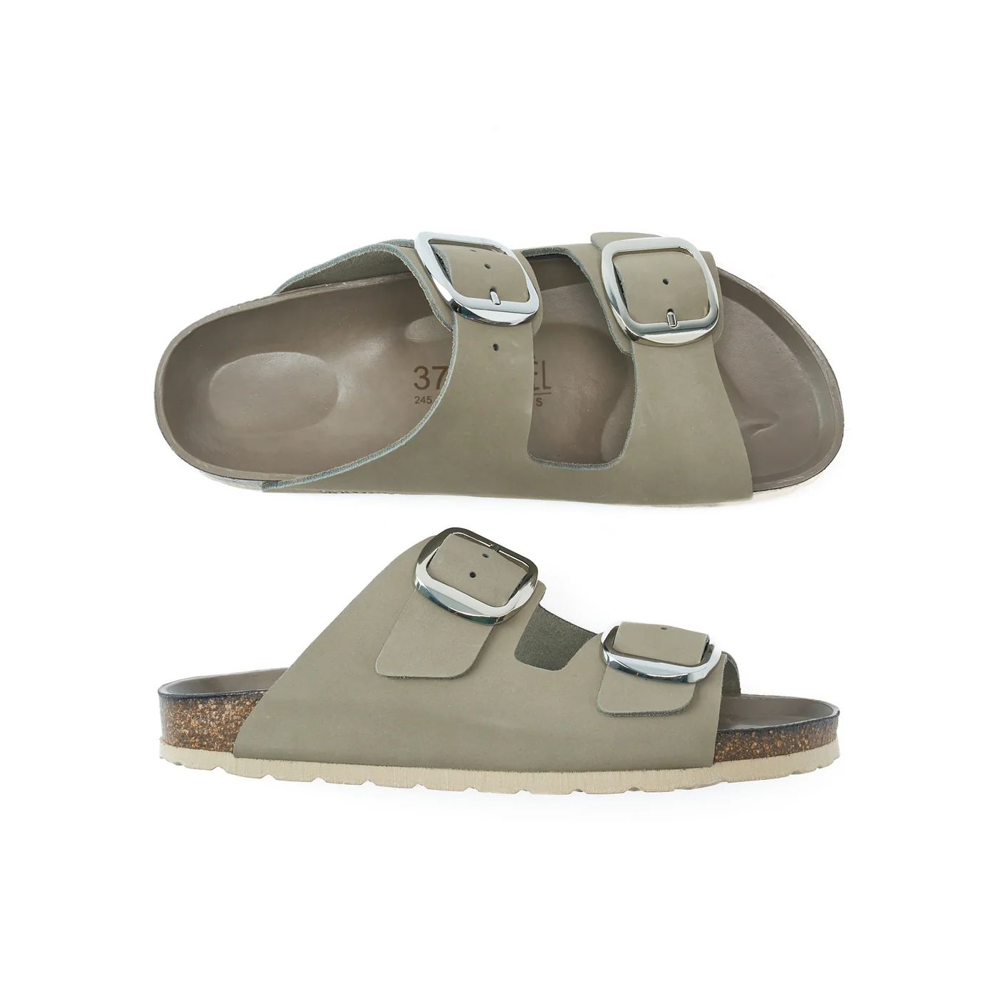 Sandales Alberto Big Buckle Nubuck Grey - Femme - Image 5