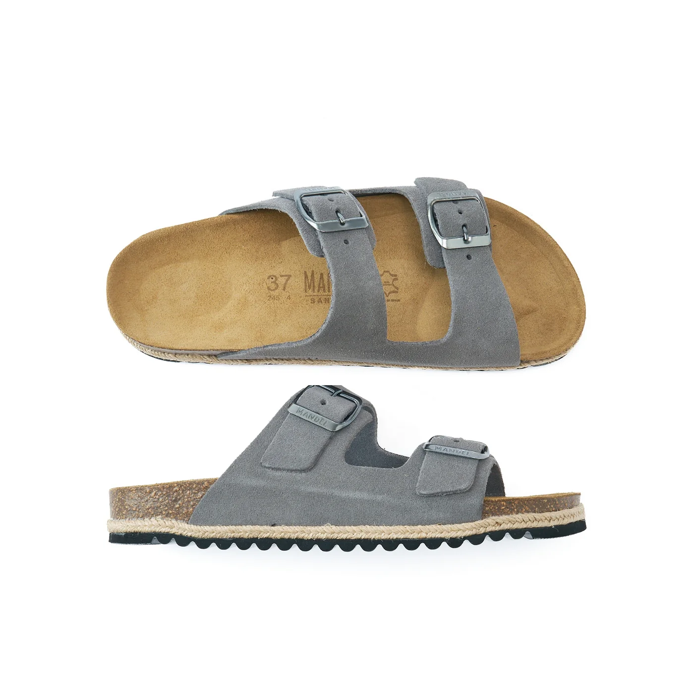Sandales Alberto Suede Grey - Femme - Image 5