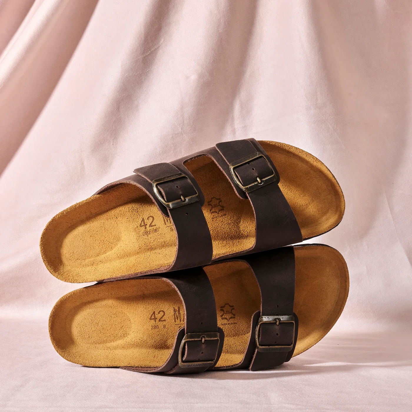Sandales Alberto Oiled Leather Dark Brown - Homme - Image 6