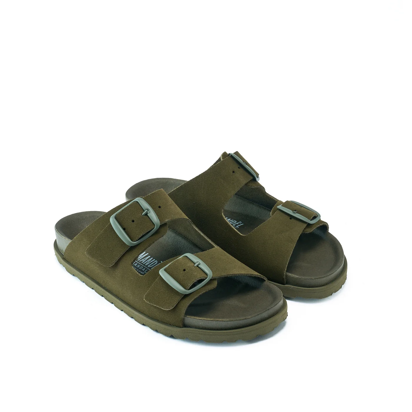 Mandel - Sandales Ana Suede Moss Green - Femme - Image 3
