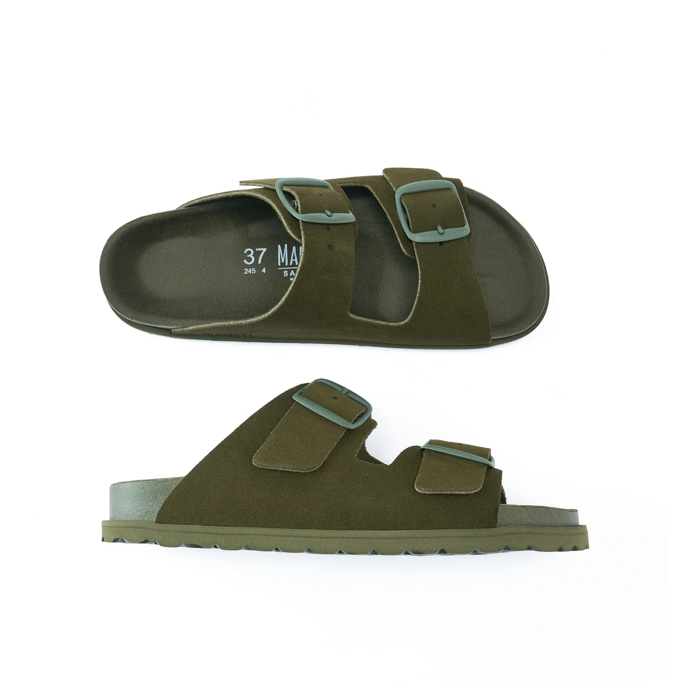 Mandel - Sandales Ana Suede Moss Green - Femme - Image 5