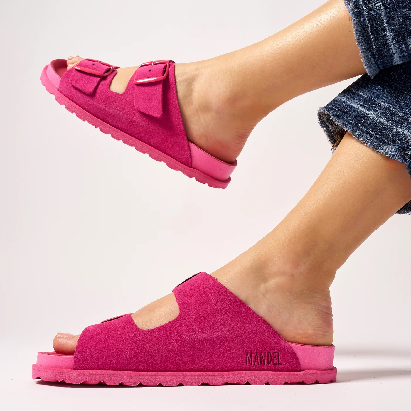 Sandales Ana Suede Fuchsia - Femme - Image 6