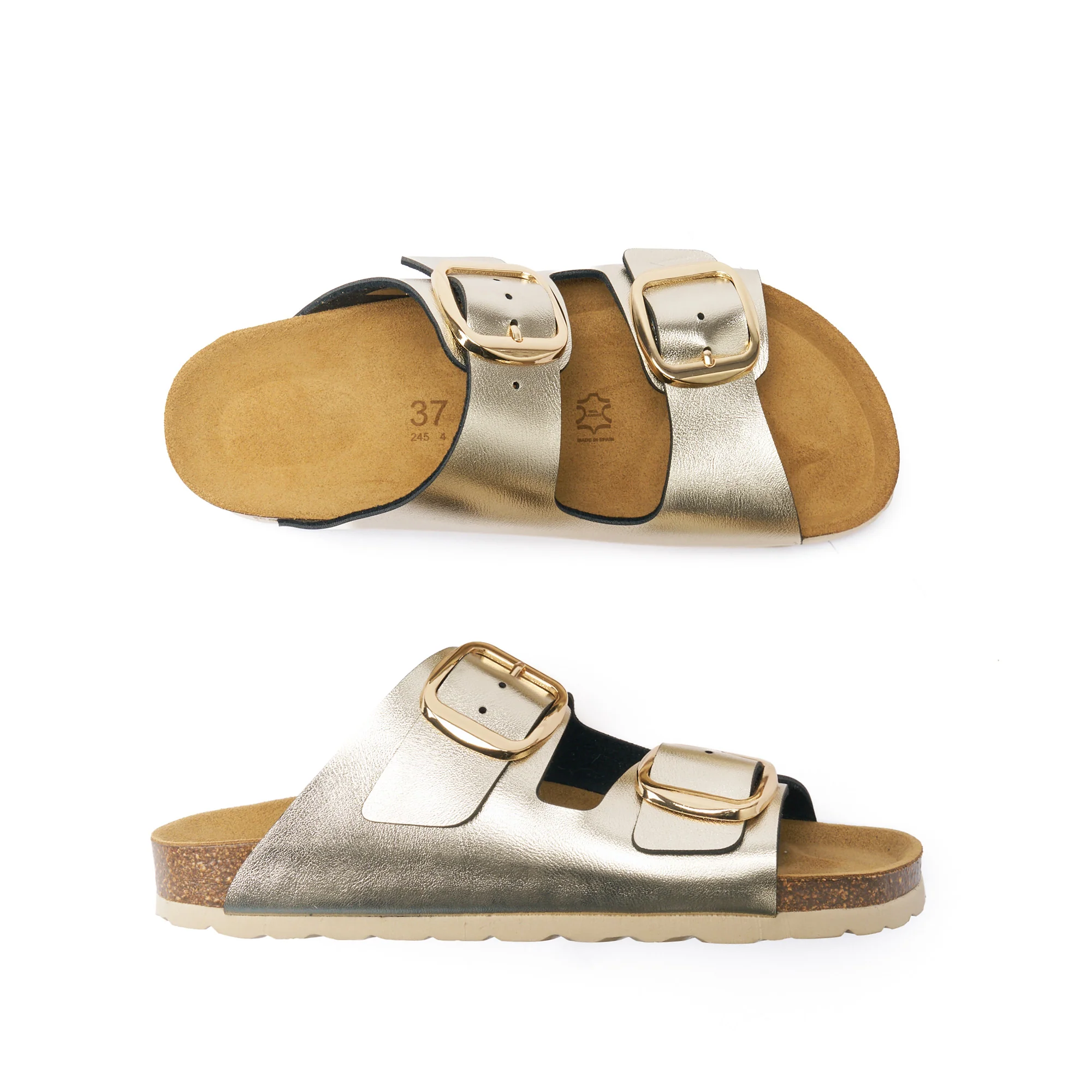 Sandales Alberto Big Buckle Champagne - Femme - Image 5