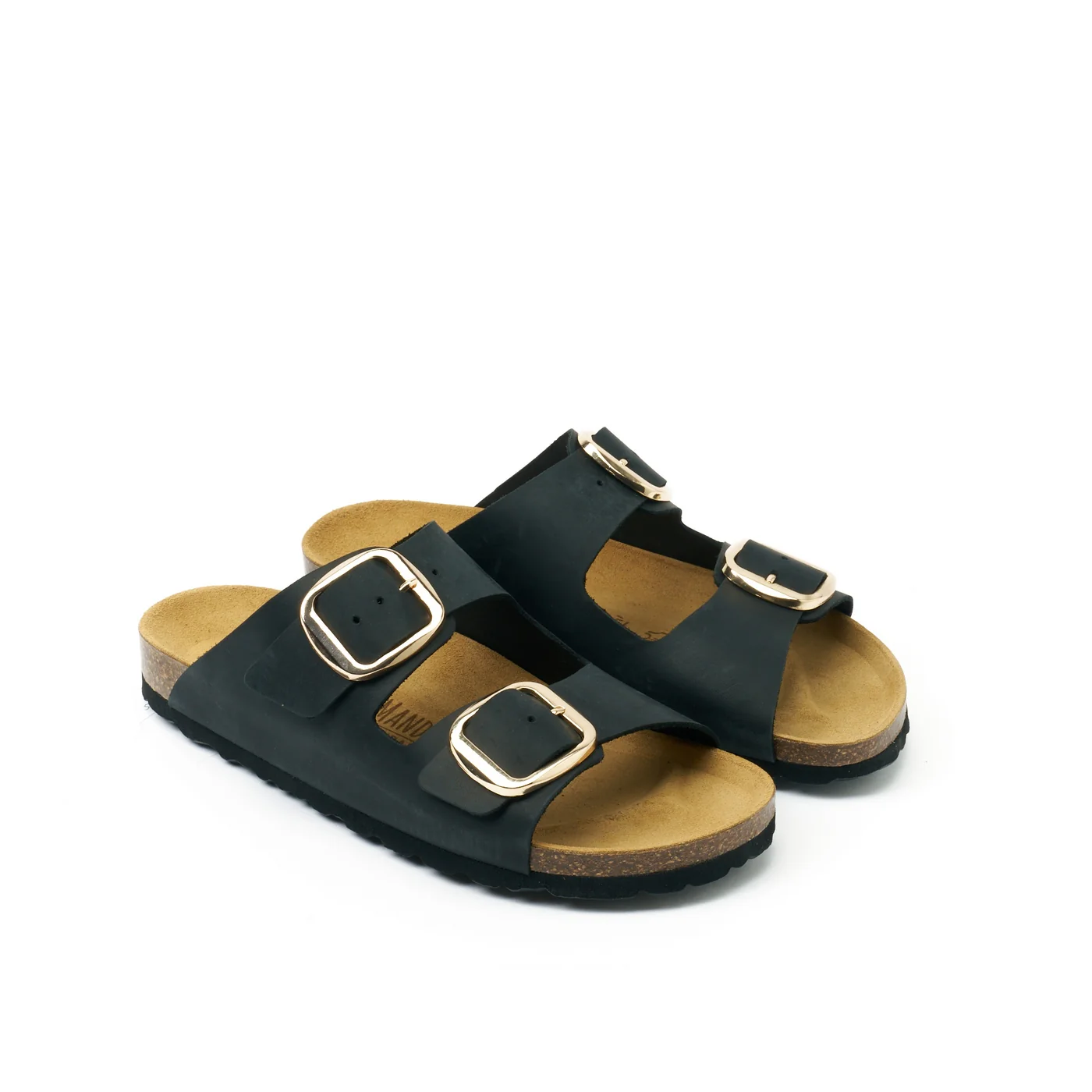 Sabots Alberto Big Buckle Oiled Leather Black - Femme - Image 4