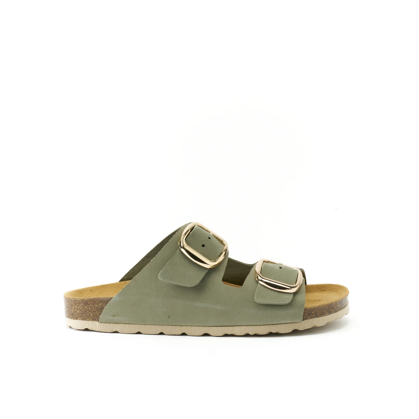 Sabots Alberto Big Buckle Nubuck Olive Green - Femme - Image 2