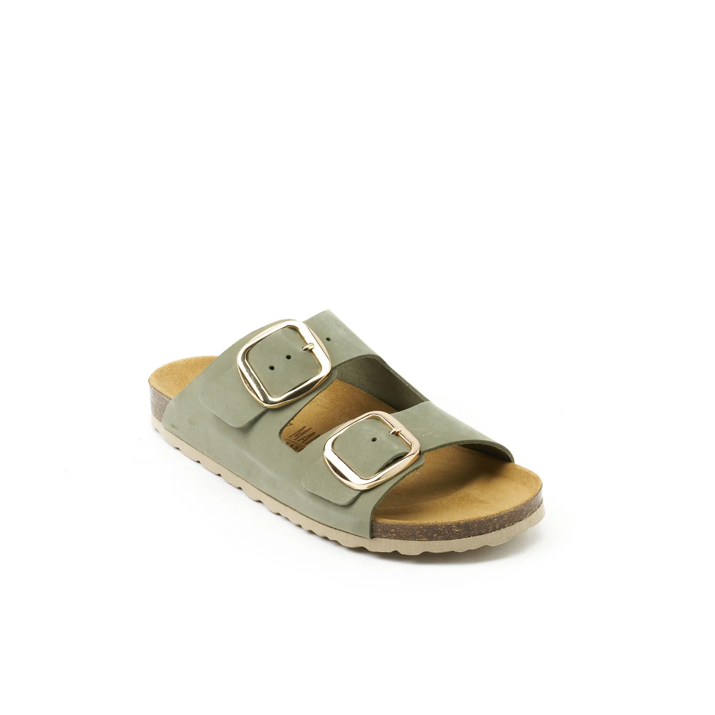 Sabots Alberto Big Buckle Nubuck Olive Green - Femme - Image 3
