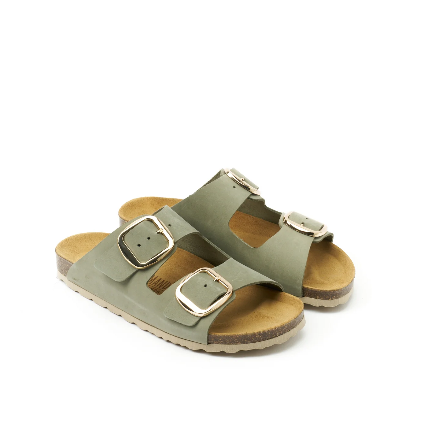 Sabots Alberto Big Buckle Nubuck Olive Green - Femme - Image 4