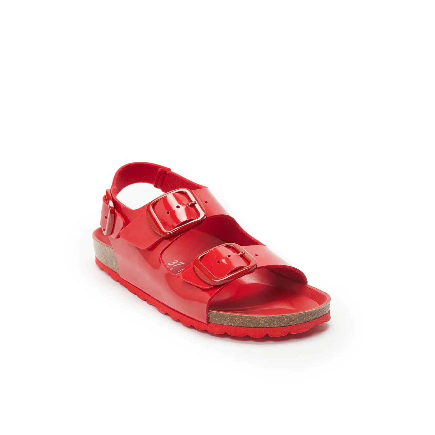 Carlos Big Buckle Patent Red - Femme - Image 2