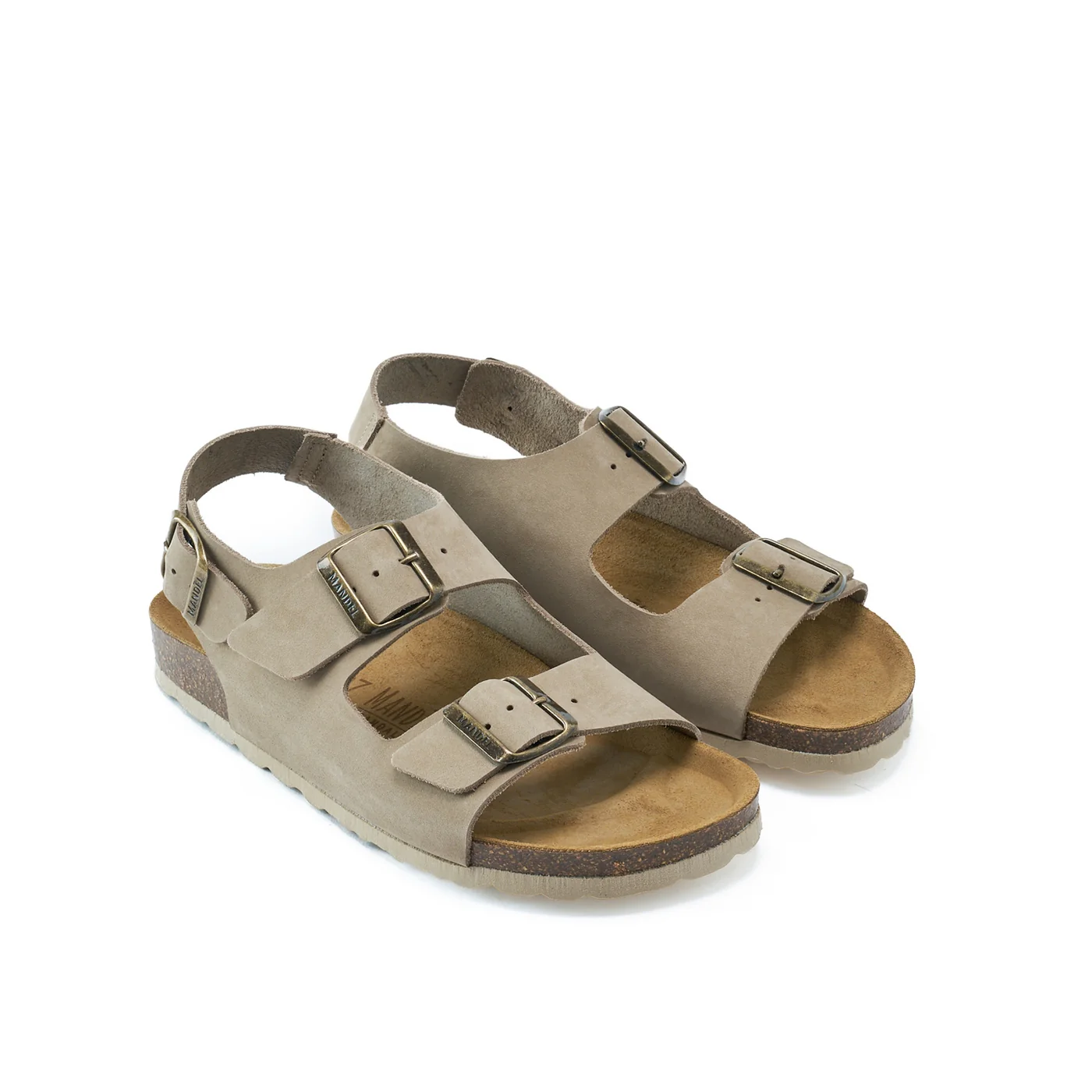 Carlos Big Buckle Nubuck Taupe - Femme - Image 3