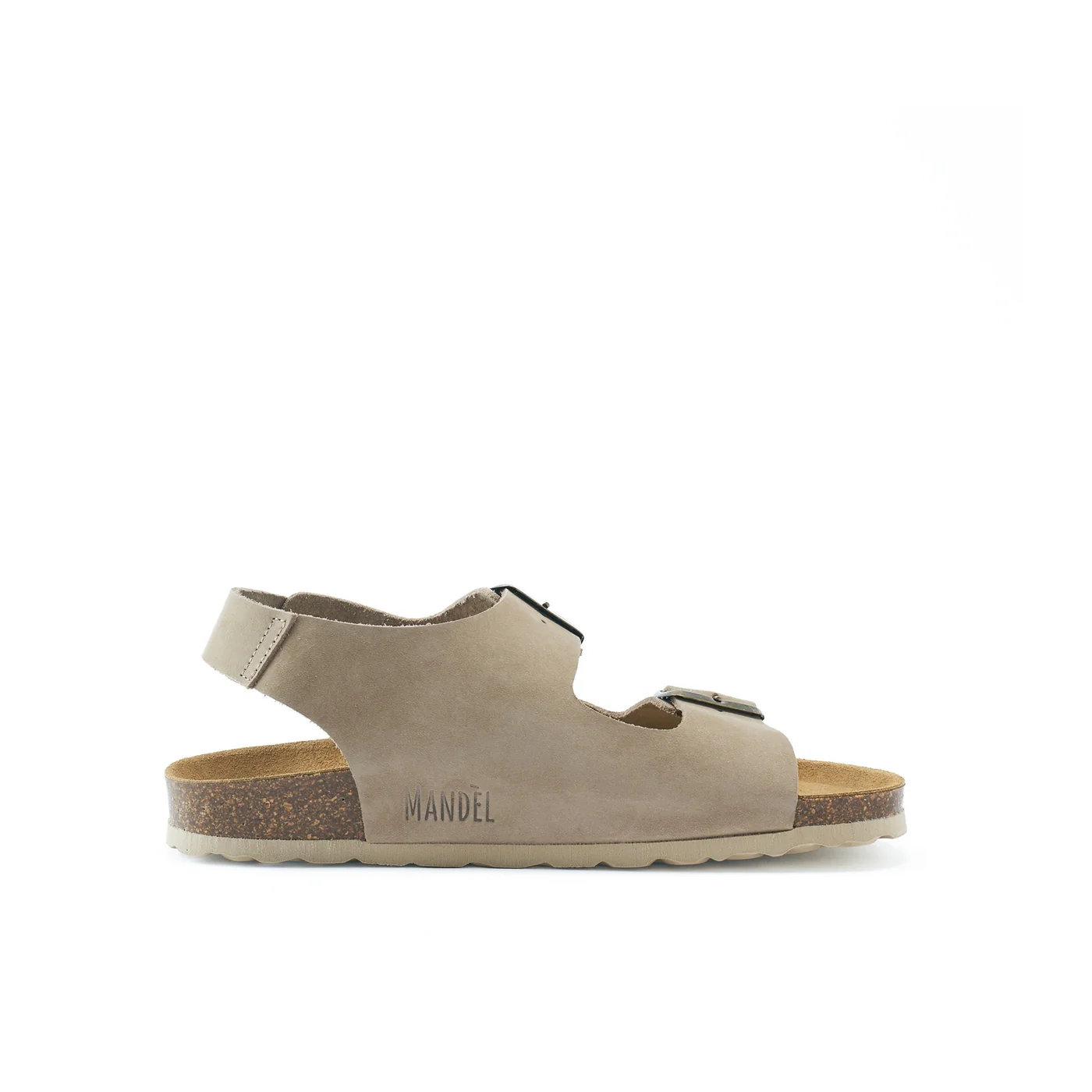 Carlos Big Buckle Nubuck Taupe - Femme - Image 4