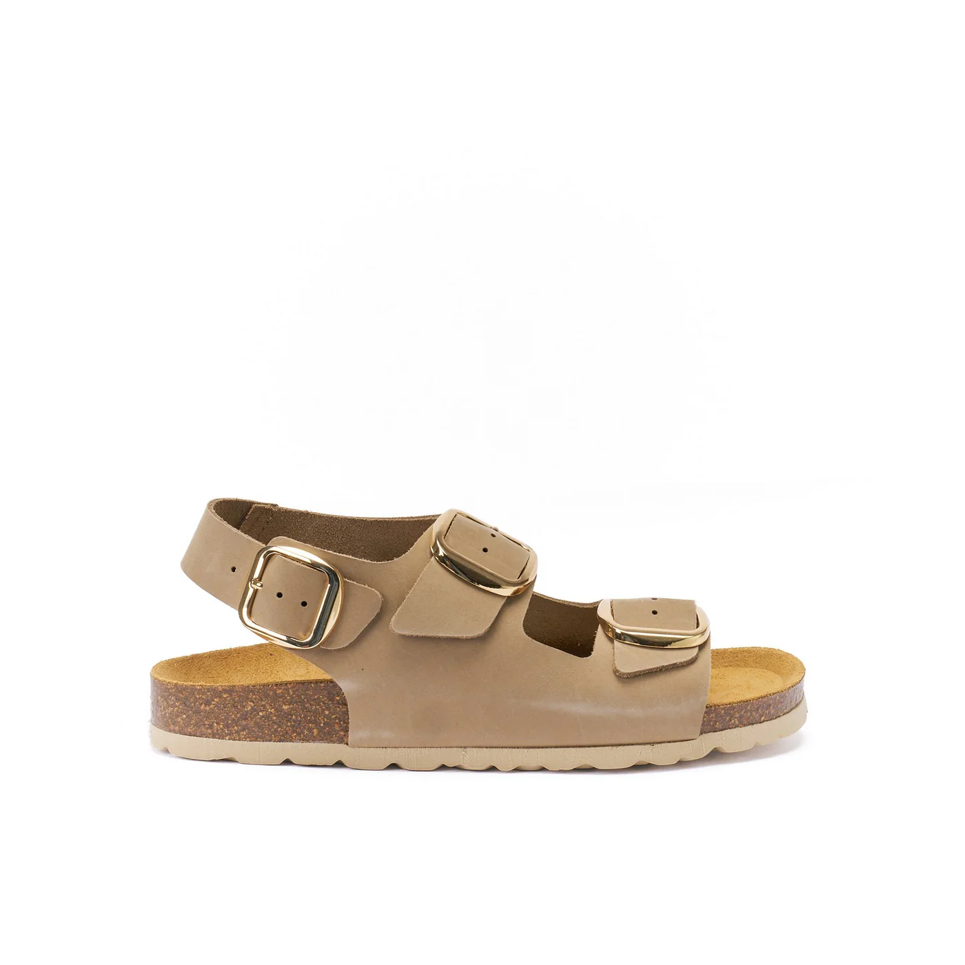 Sabots Carlos Big Buckle Nubuck Taupe - Femme - Image 2