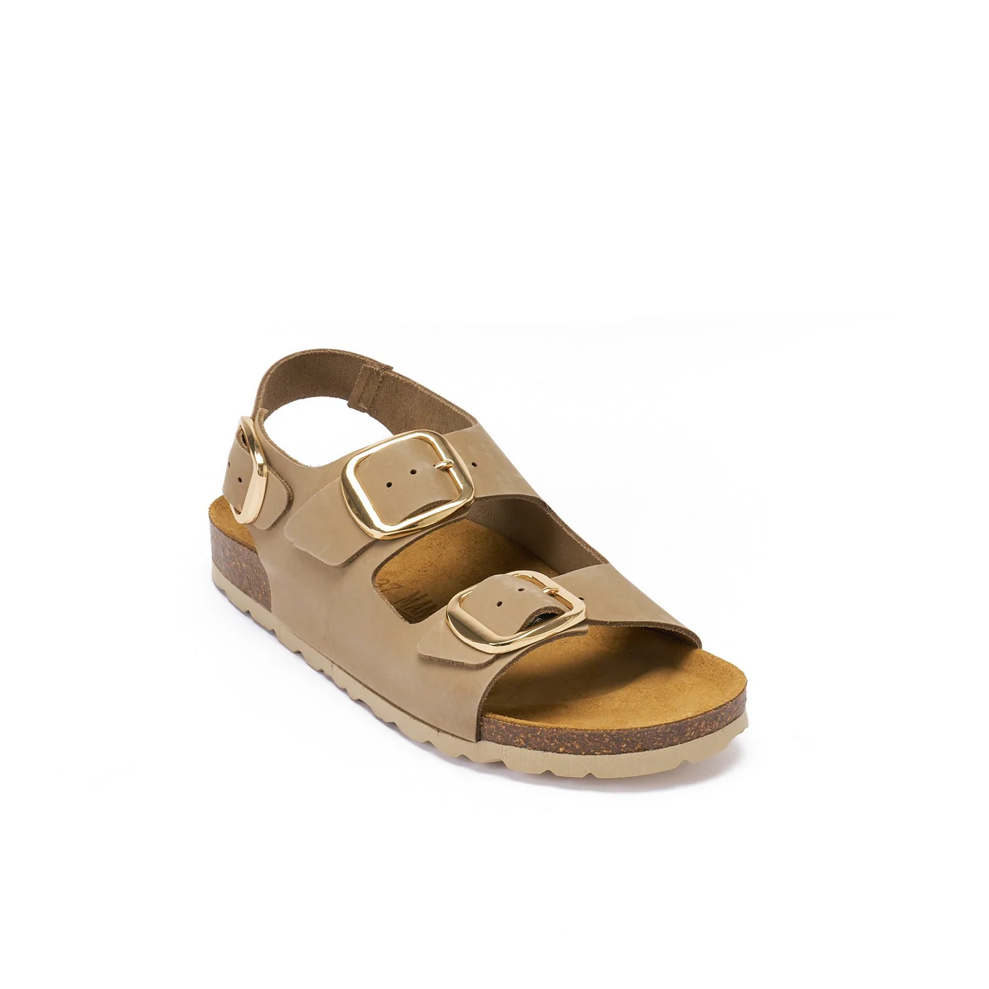Sabots Carlos Big Buckle Nubuck Taupe - Femme - Image 3