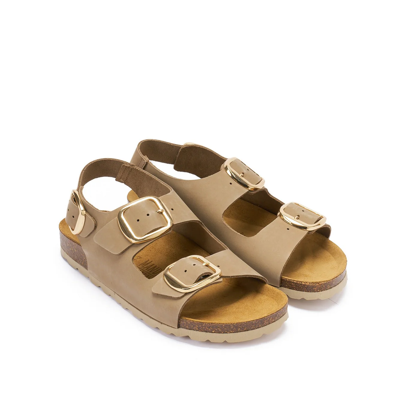 Sabots Carlos Big Buckle Nubuck Taupe - Femme - Image 4