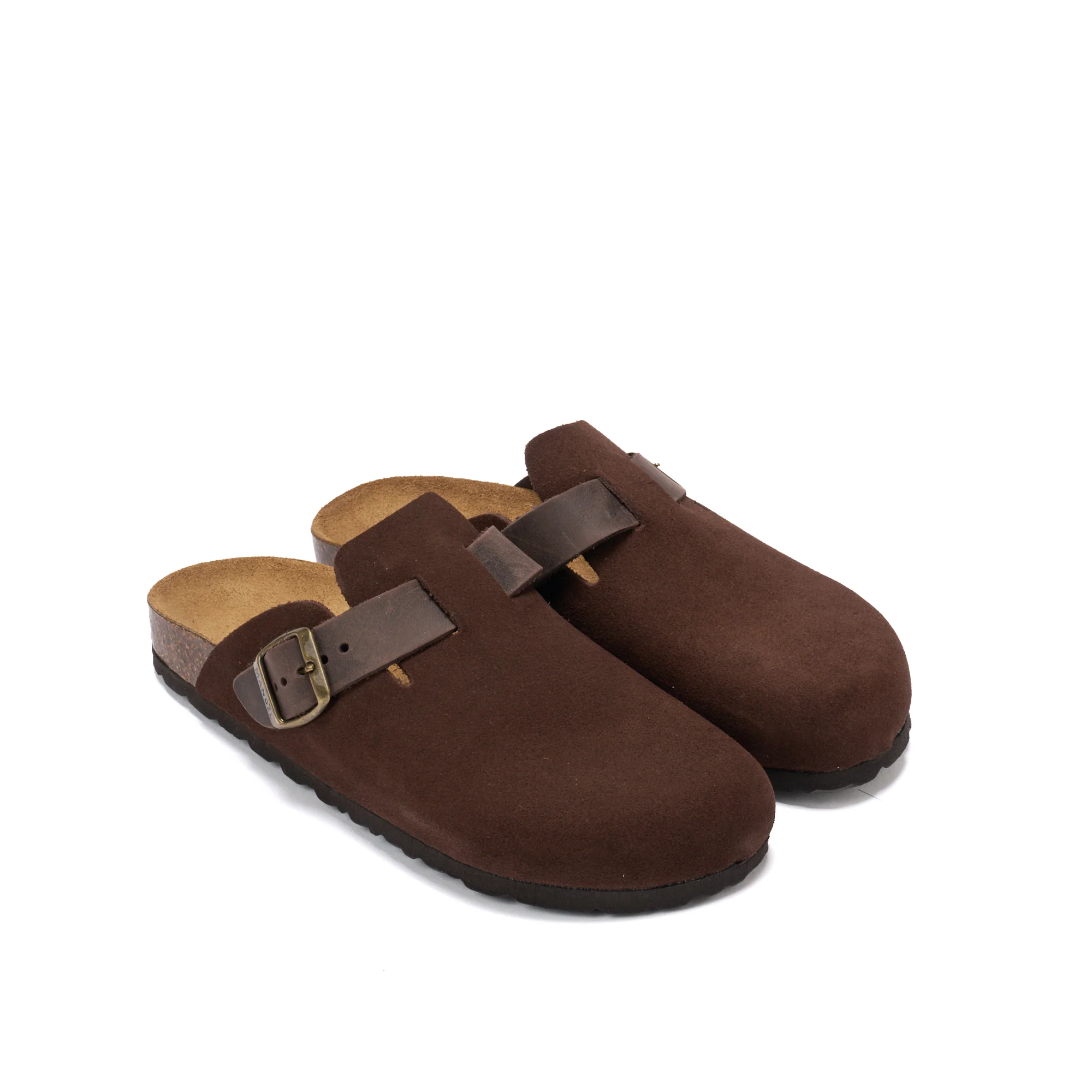 Sabots Noe Suede Noir Marron - Femme - Image 4
