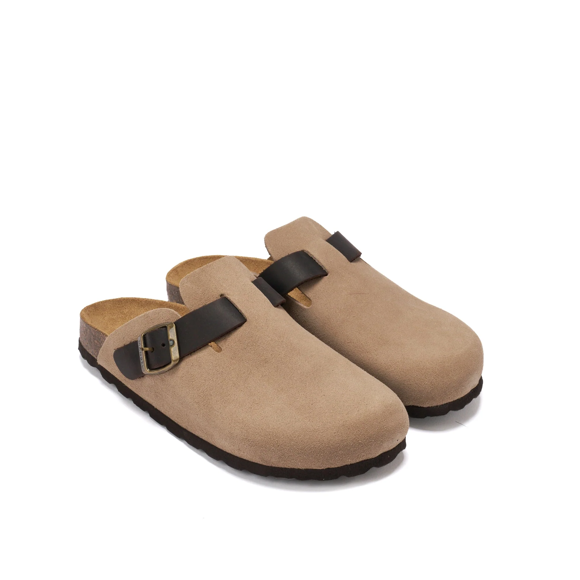 Sabots Noe Suede Taupe - Femme - Image 2