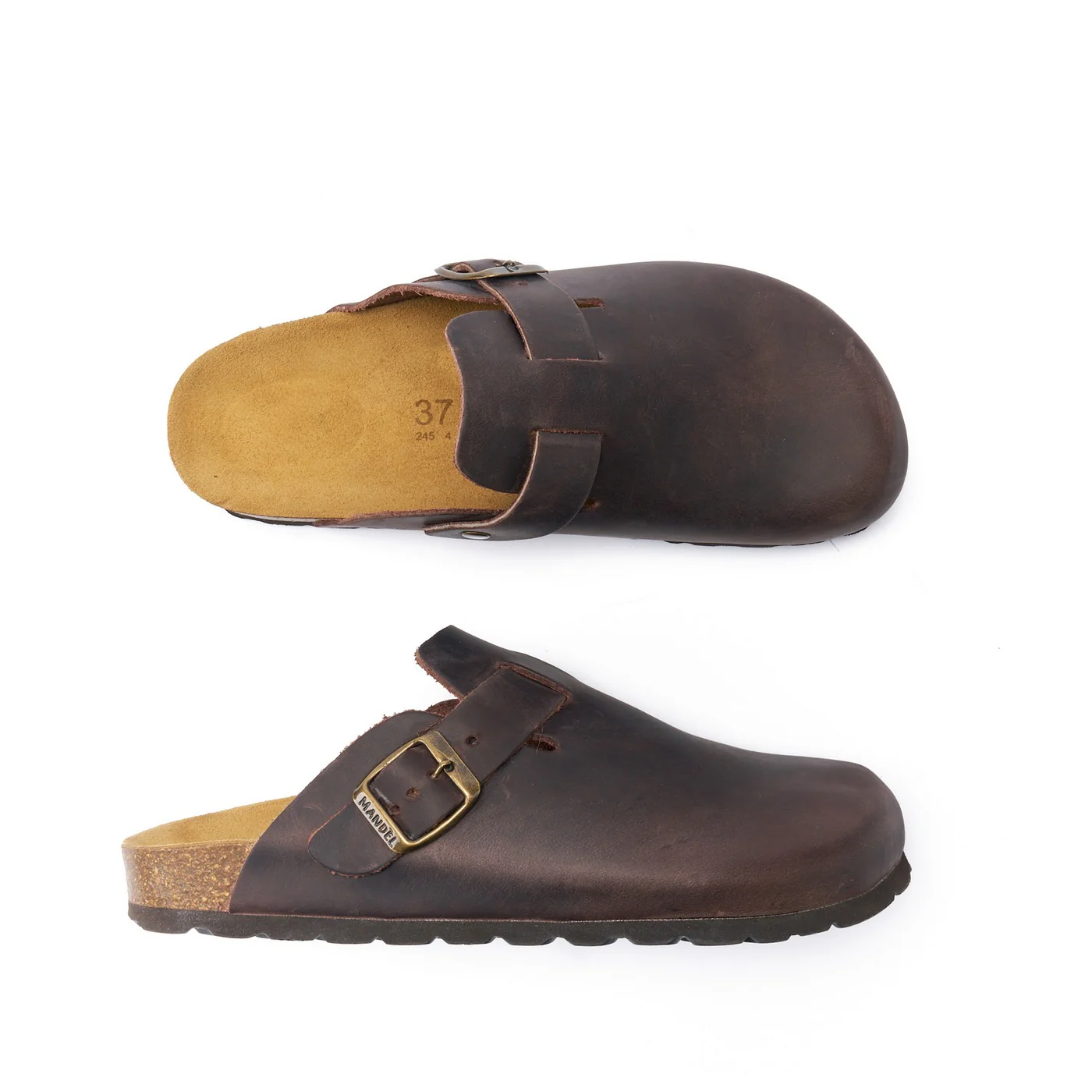 Sabots Noe Oiled Leather Dark Brown - Homme - Image 5