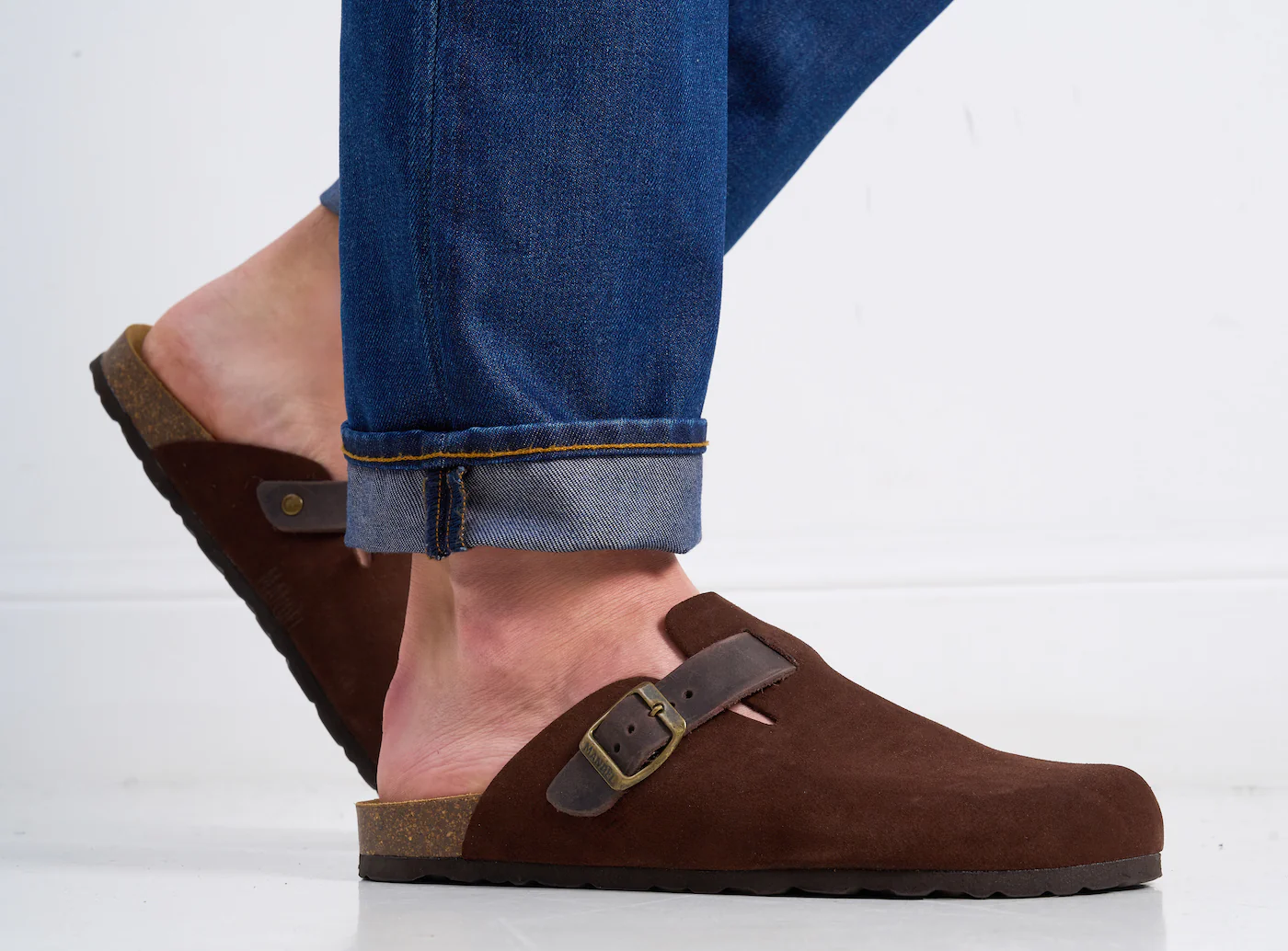 Sabots Noe Suede Noir Marron - Homme - Image 2